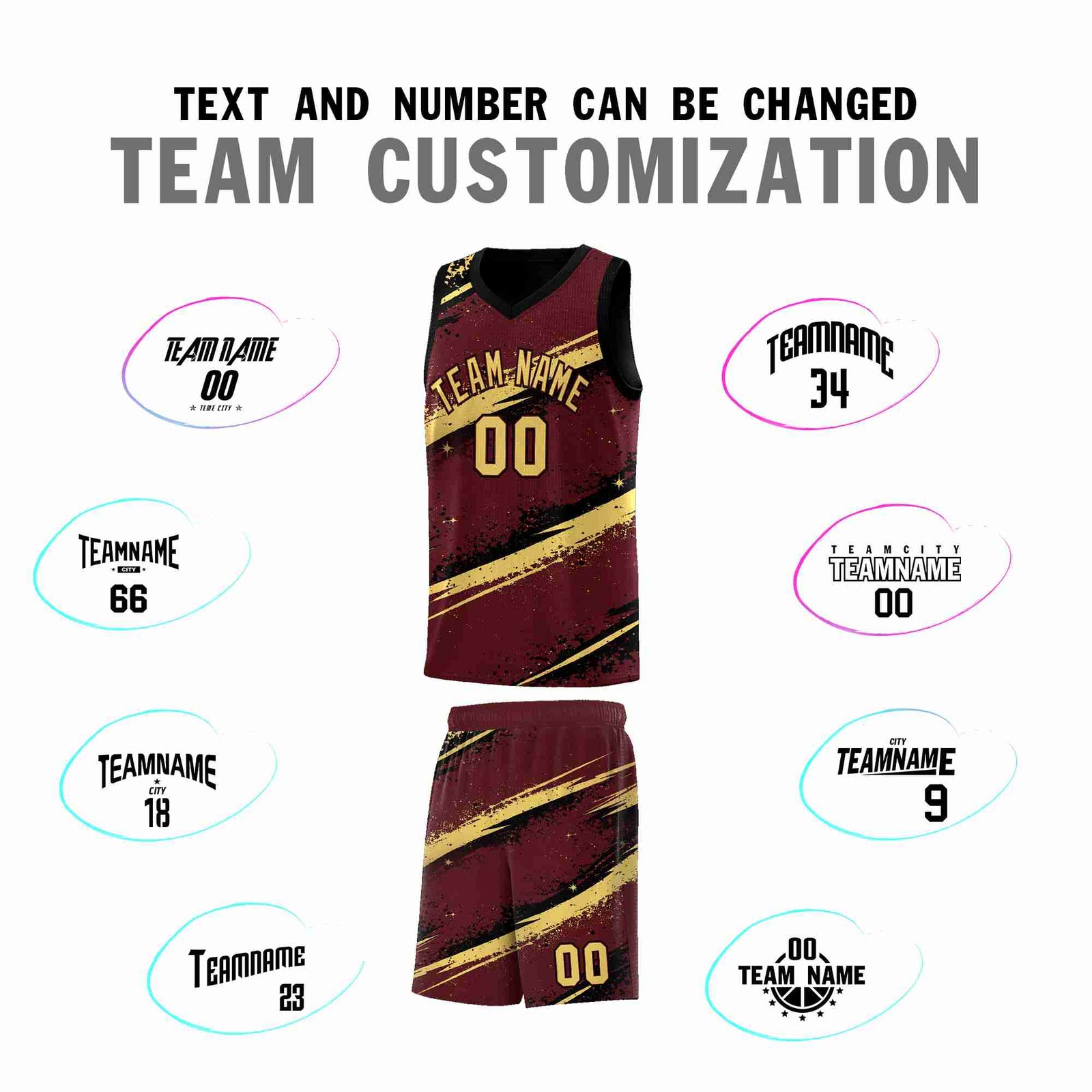 Custom Burgundy Black Khaki Basketball Jersey Stellar Strike Series Velocity Quick-Drying