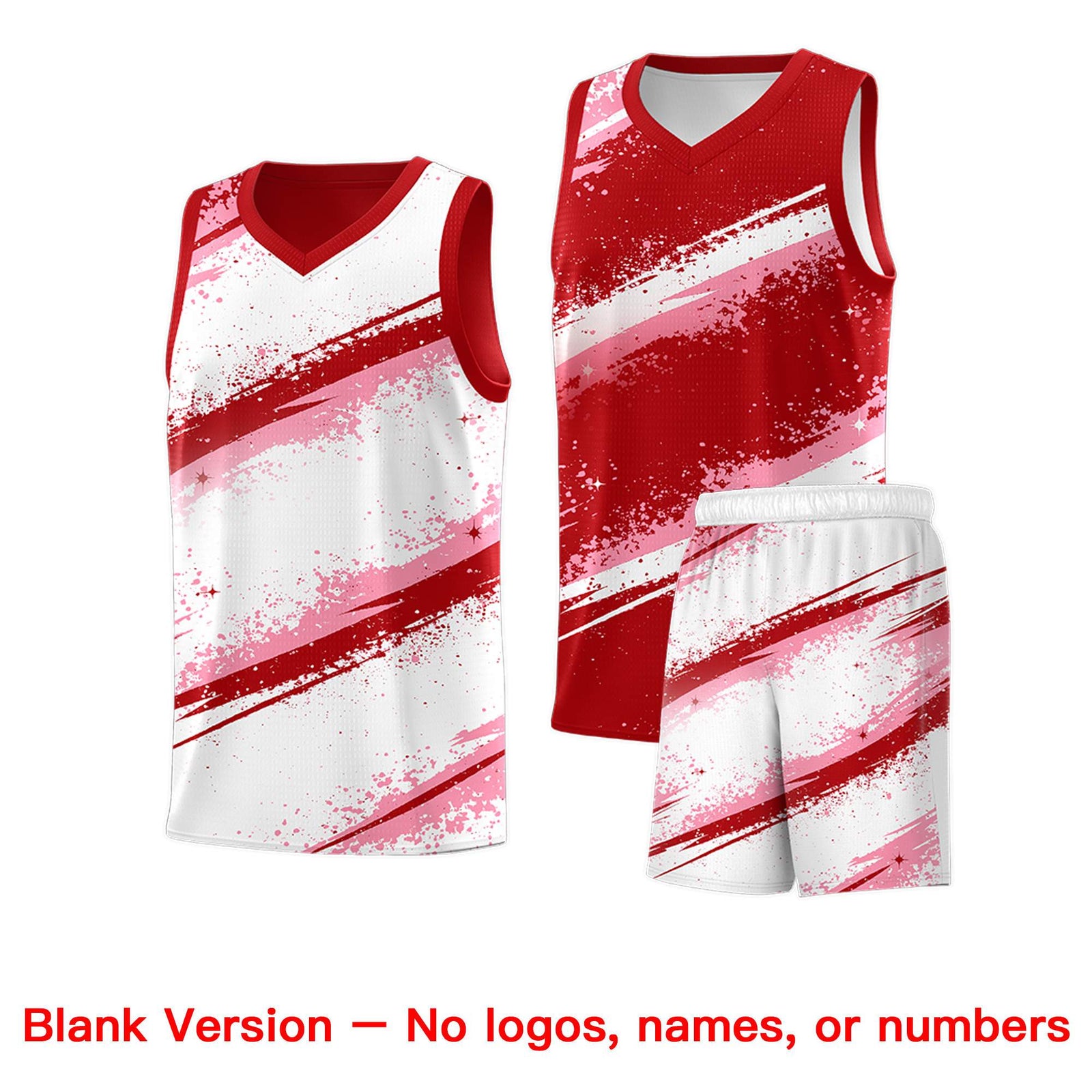 Custom Red Light Pink White Basketball Jersey Stellar Strike Series Impact Lightweight