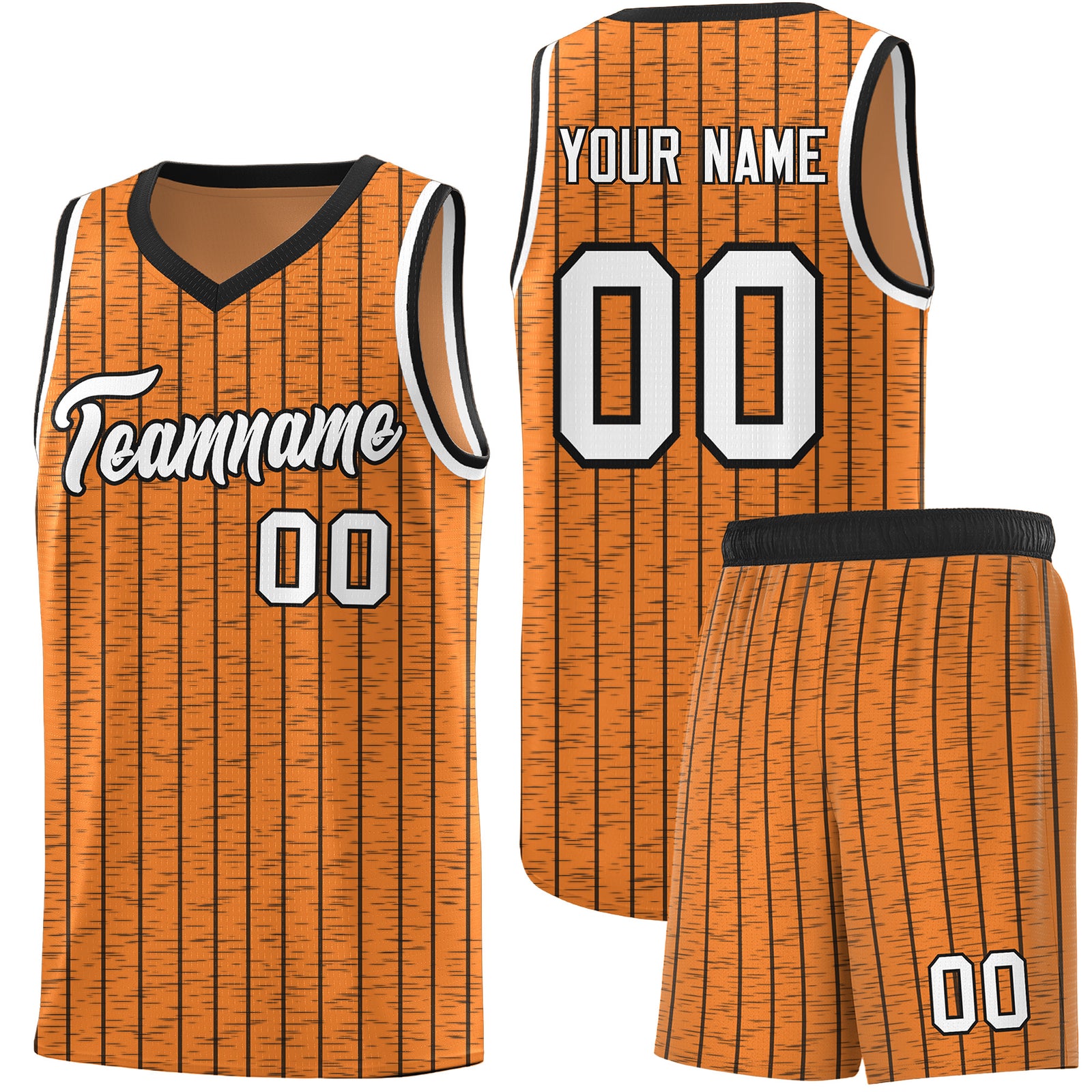 Custom Gold Orange Custom Gray Pinstripe Retro Sets Uniform Basketball Jersey