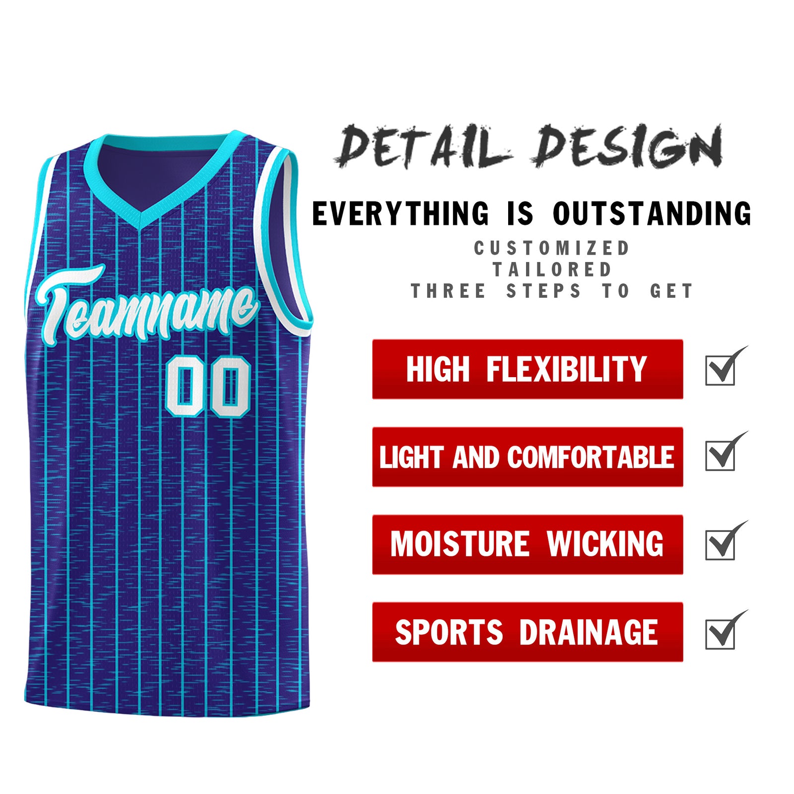 Custom Royal Custom Gray Pinstripe Retro Sets Uniform Basketball Jersey