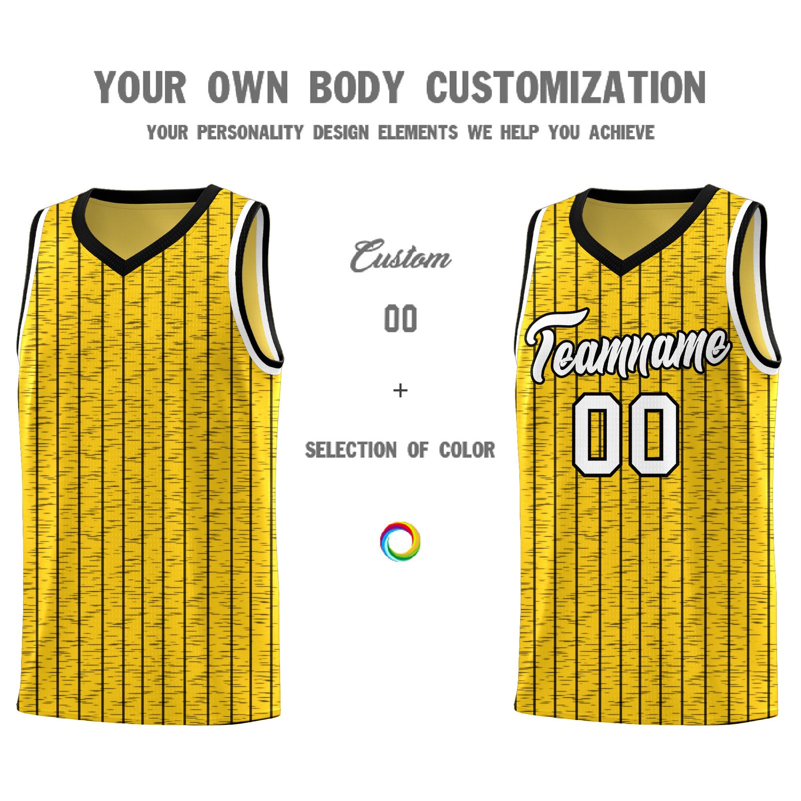 Custom Gold Custom Gray Pinstripe Retro Sets Uniform Basketball Jersey