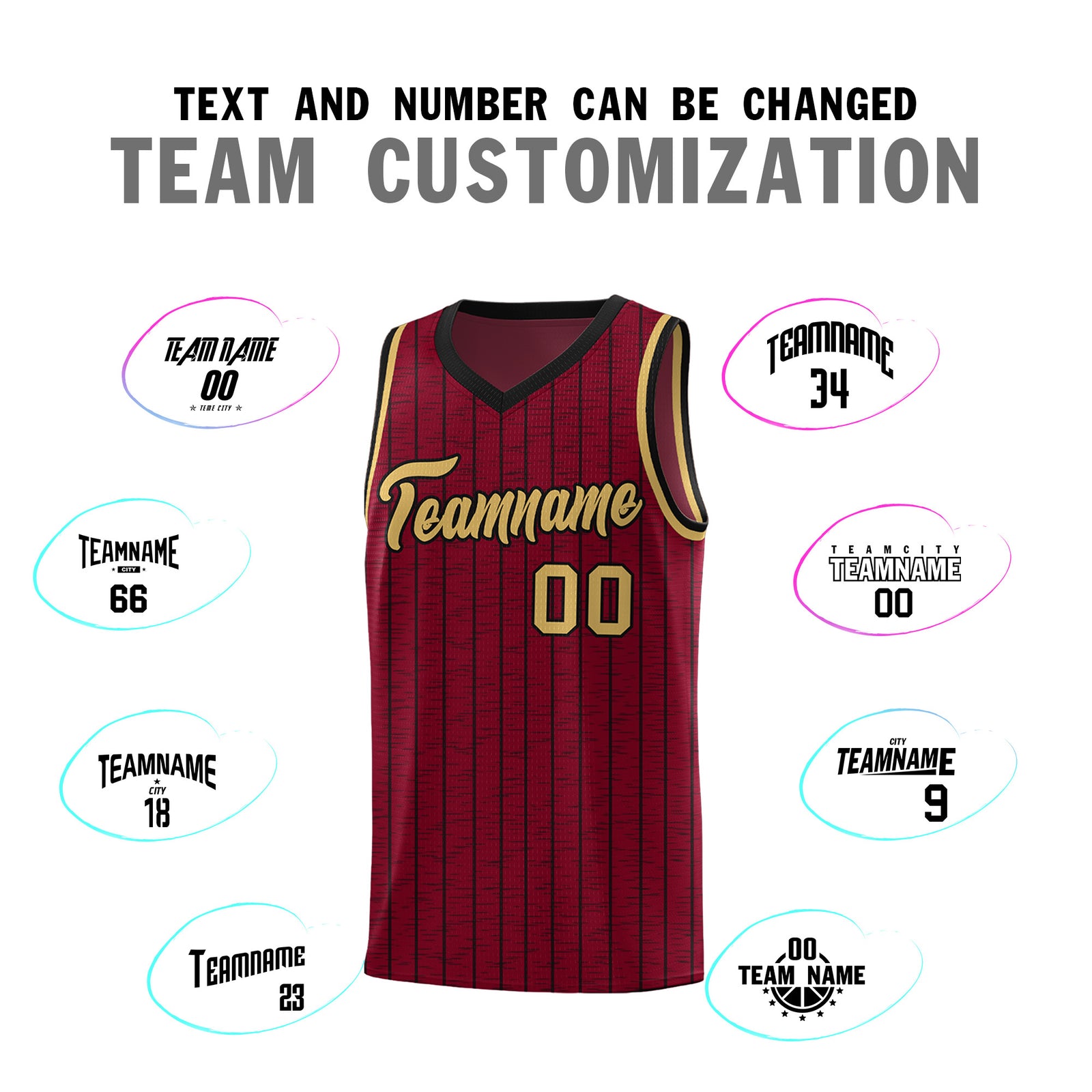 Custom Crimson Custom Gray Pinstripe Retro Sets Uniform Basketball Jersey