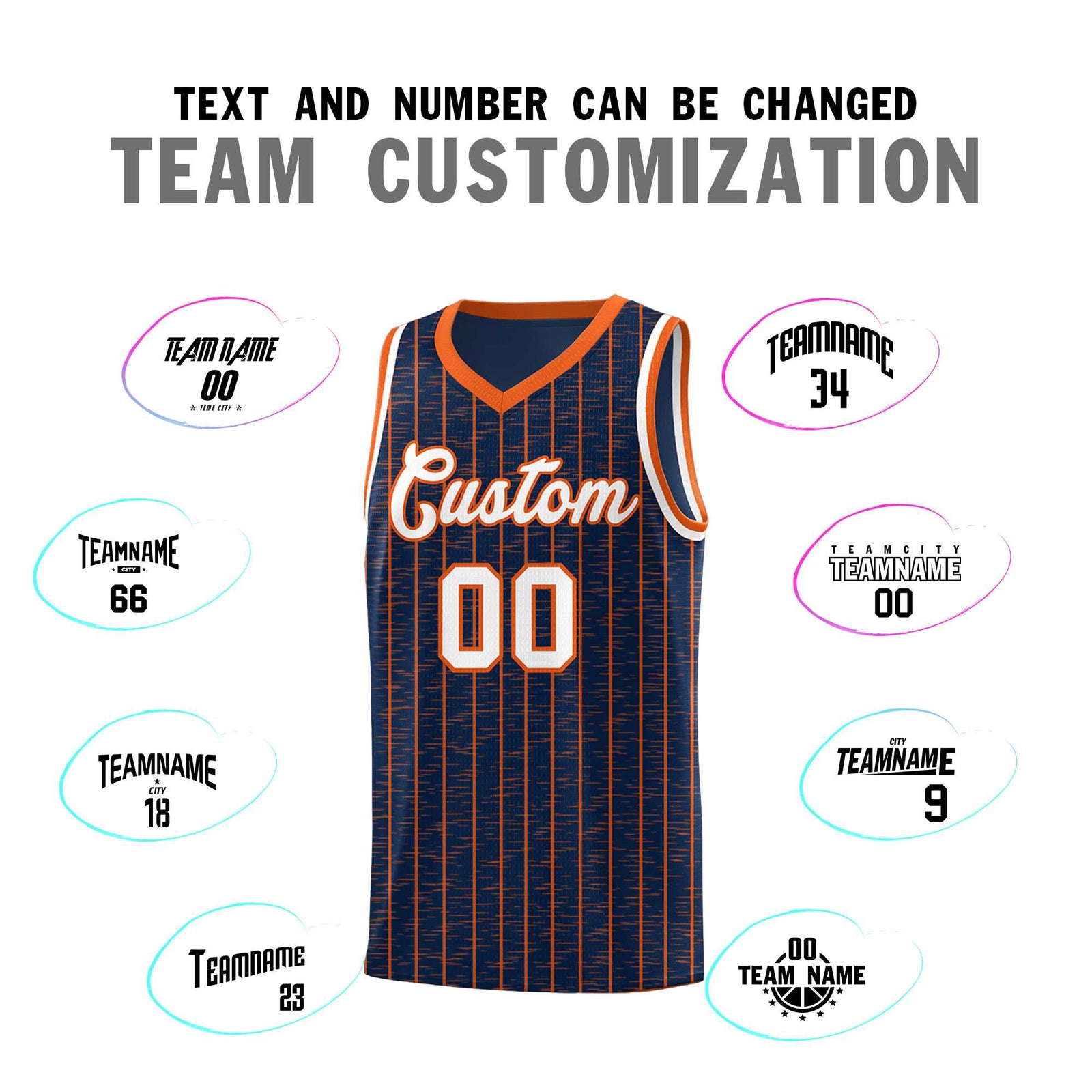Custom Navy Custom Gray Pinstripe Retro Sets Uniform Basketball Jersey