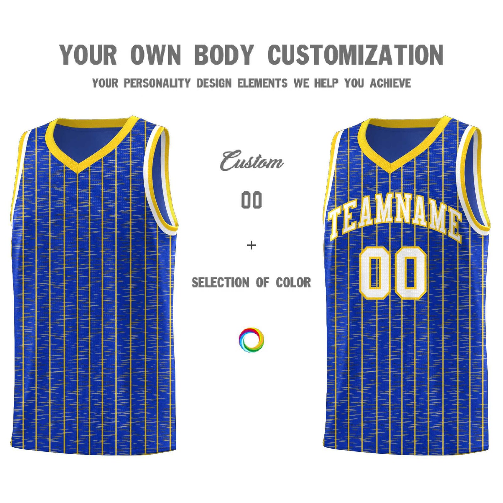Custom Royal Blue Custom Gray Pinstripe Retro Sets Uniform Basketball Jersey