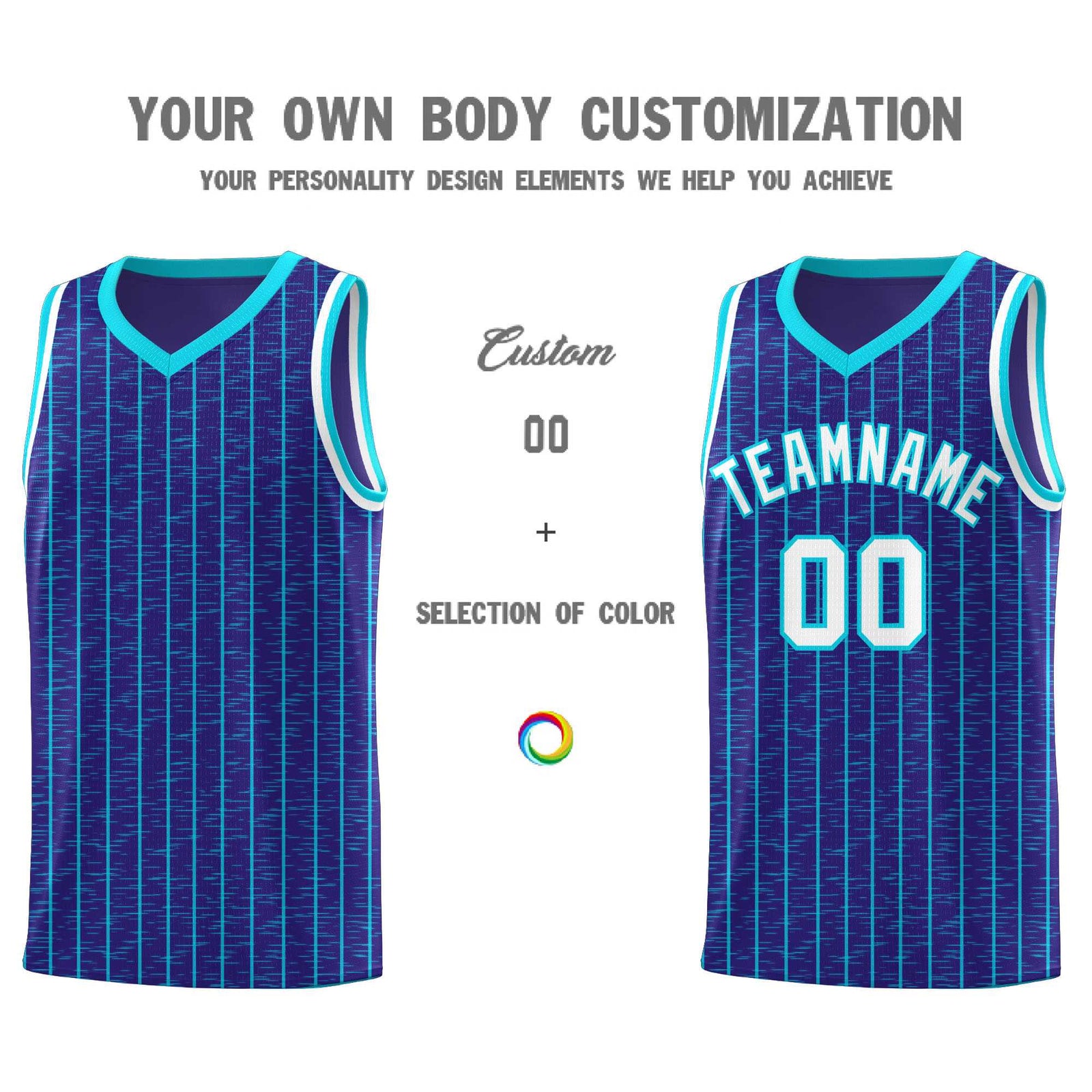 Custom Royal Custom Gray Pinstripe Retro Sets Uniform Basketball Jersey