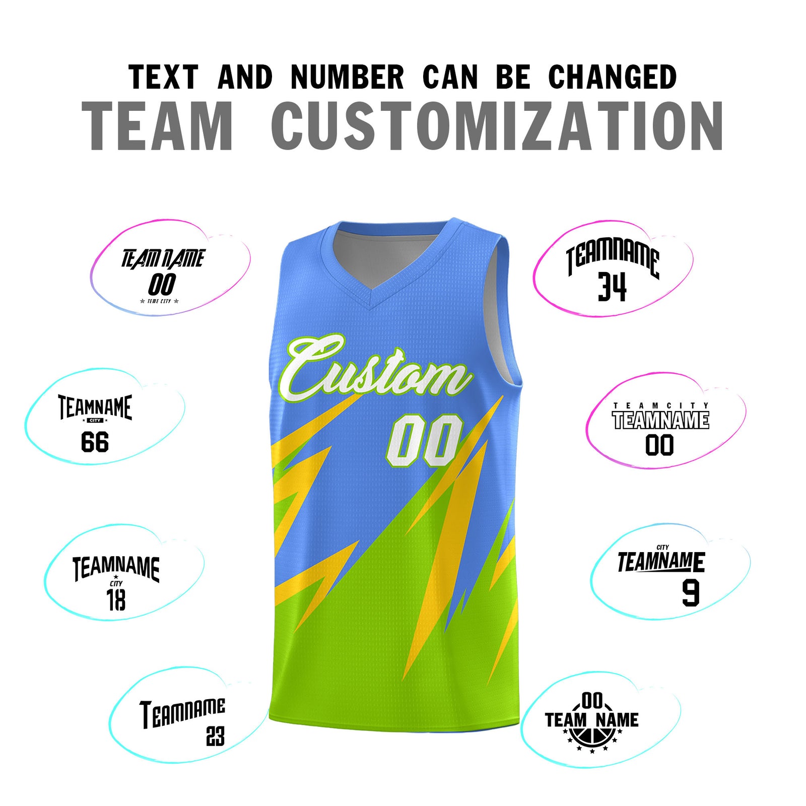 Custom Light Blue Abstract Mountain Pattern Sports Uniform Basketball Jersey