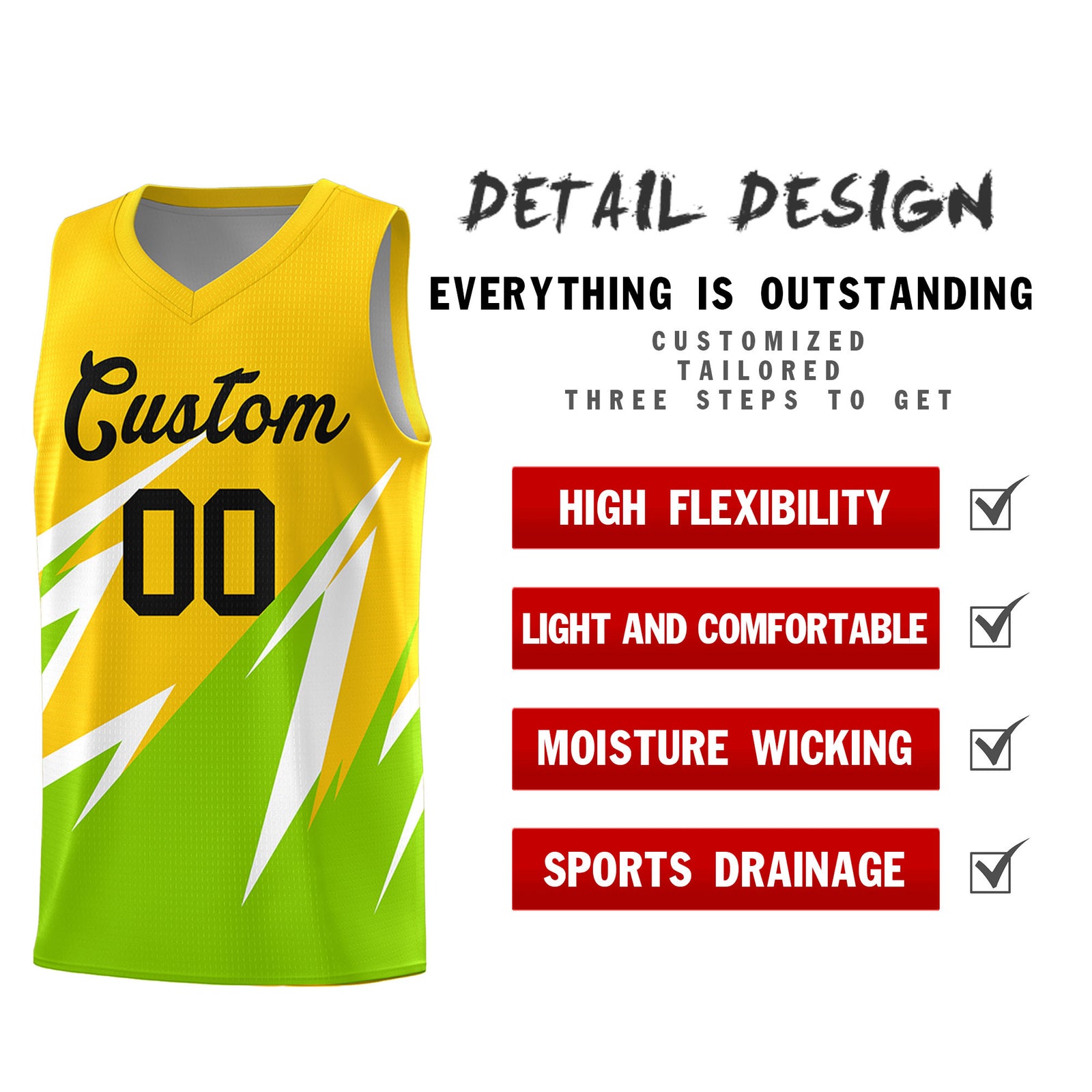 Custom Gold Abstract Mountain Pattern Sports Uniform Basketball Jersey