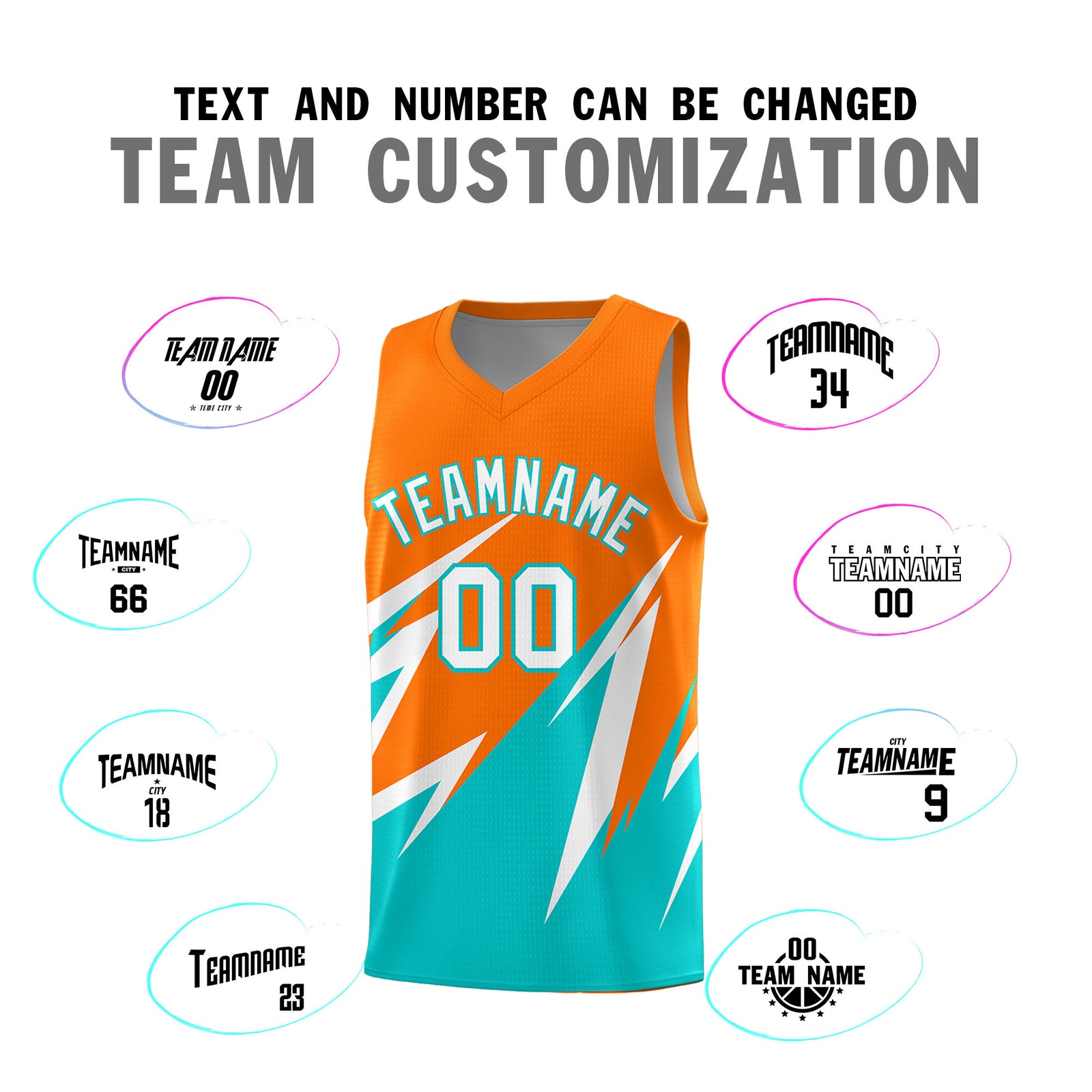 Custom Orange Abstract Mountain Pattern Sports Uniform Basketball Jersey