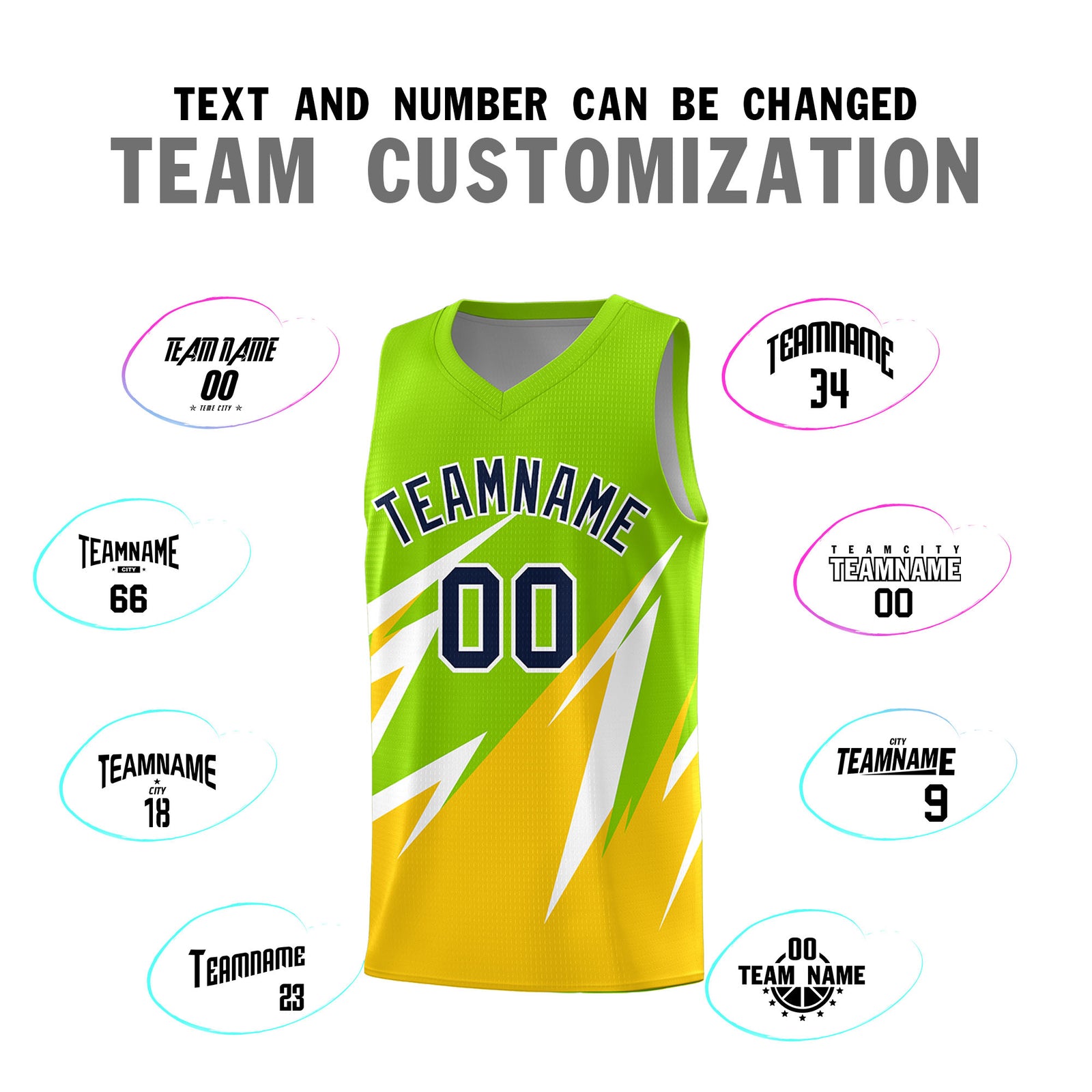 Custom Neon Green Abstract Mountain Pattern Sports Uniform Basketball Jersey