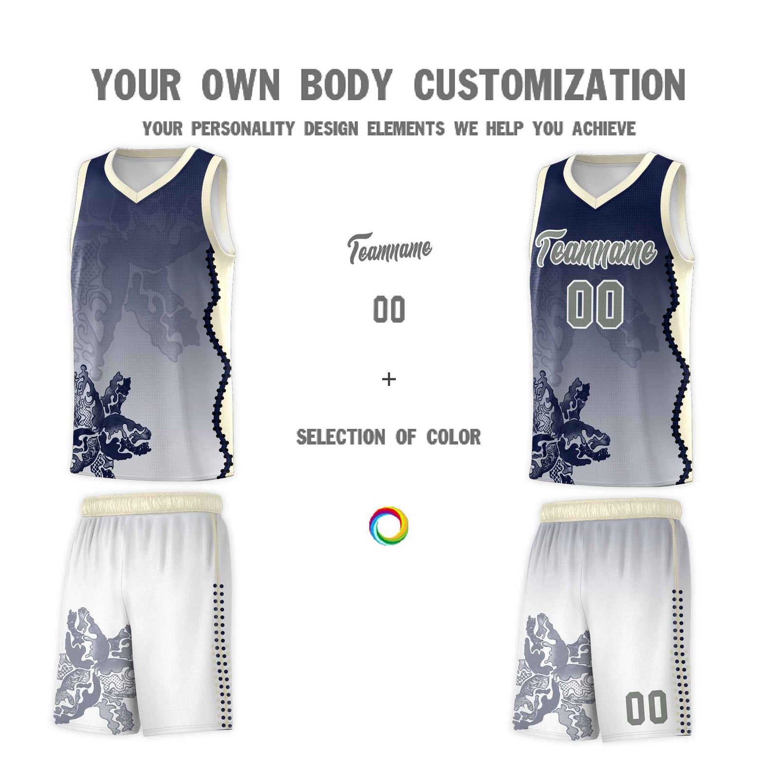 Custom Gray Green Basketball Jersey - Illusion Flower Gradient Stylish Fabric