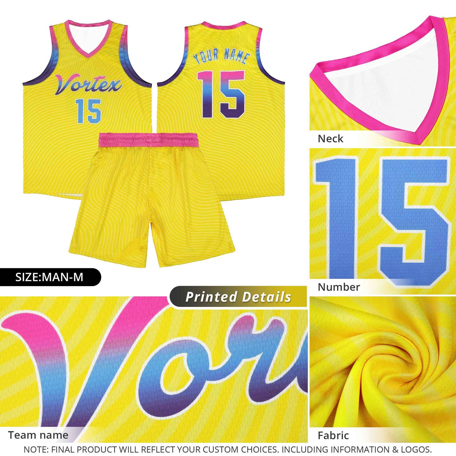 Custom Pink White Wave Pattern Sports Uniform Basketball Jersey