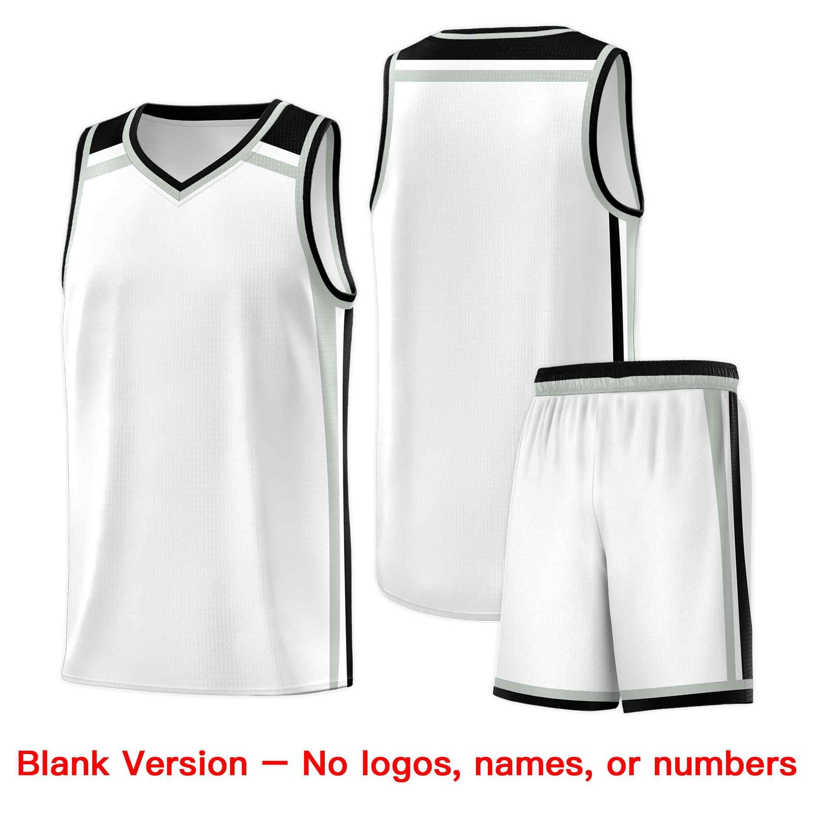 Custom White Gray Black Trendy Color Charge Series Sports Uniform Basketball Jersey| KXKSHOP