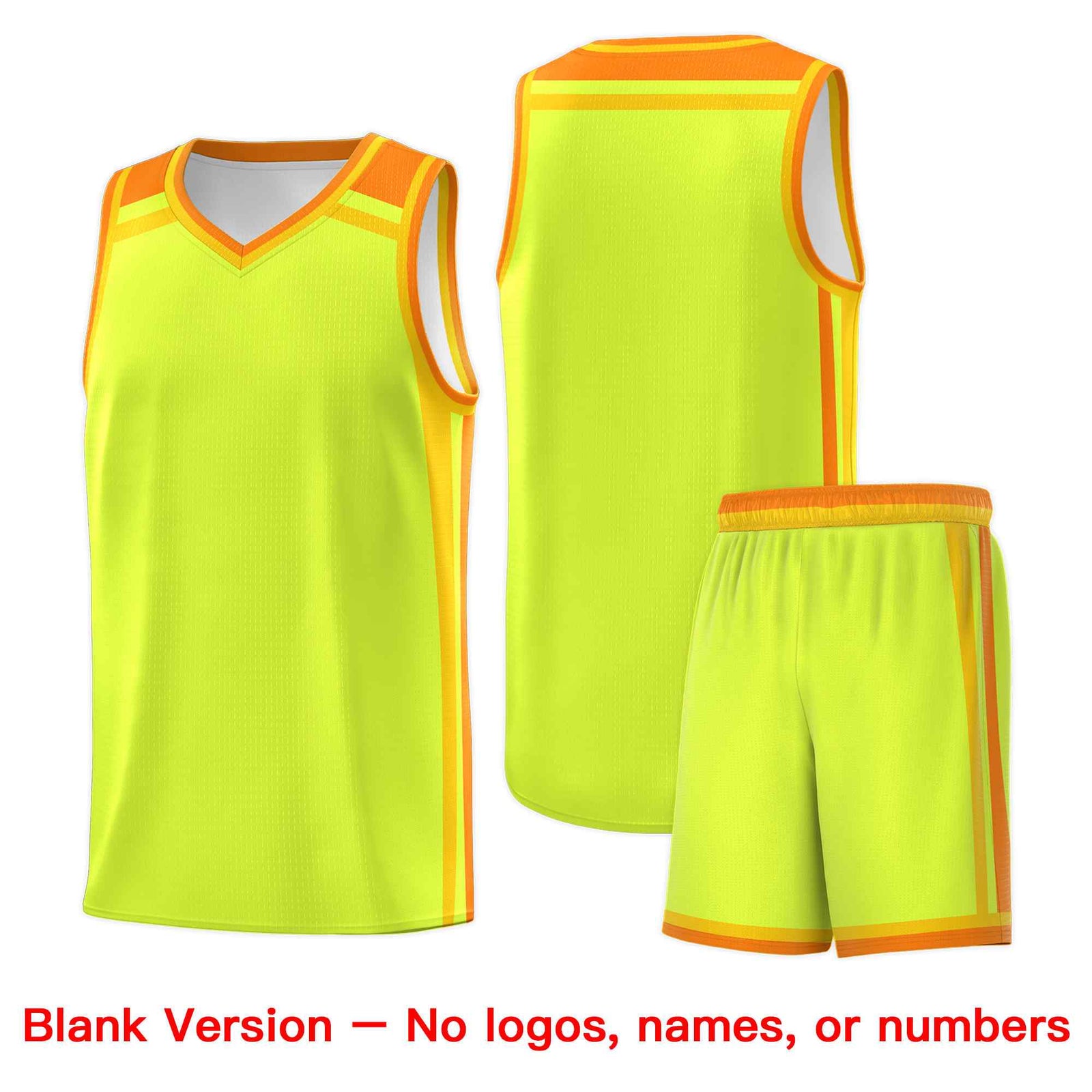 Custom Fluorescent Green Yellow Orange Trendy Color Charge Series Sports Uniform Basketball Jersey| KXKSHOP