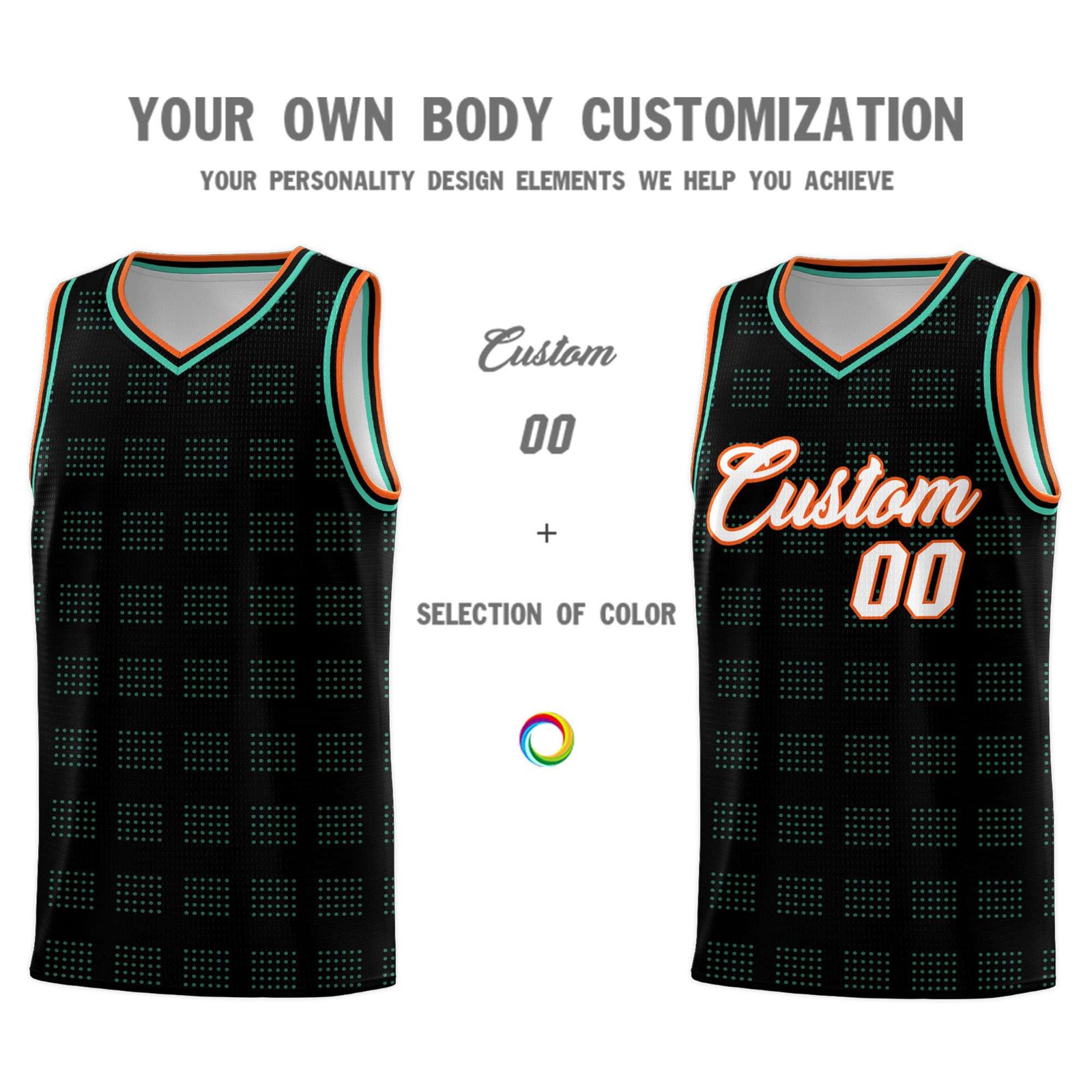Custom Black Bright Green Trailblazer Dot Pattern Sports Uniform Basketball Jersey