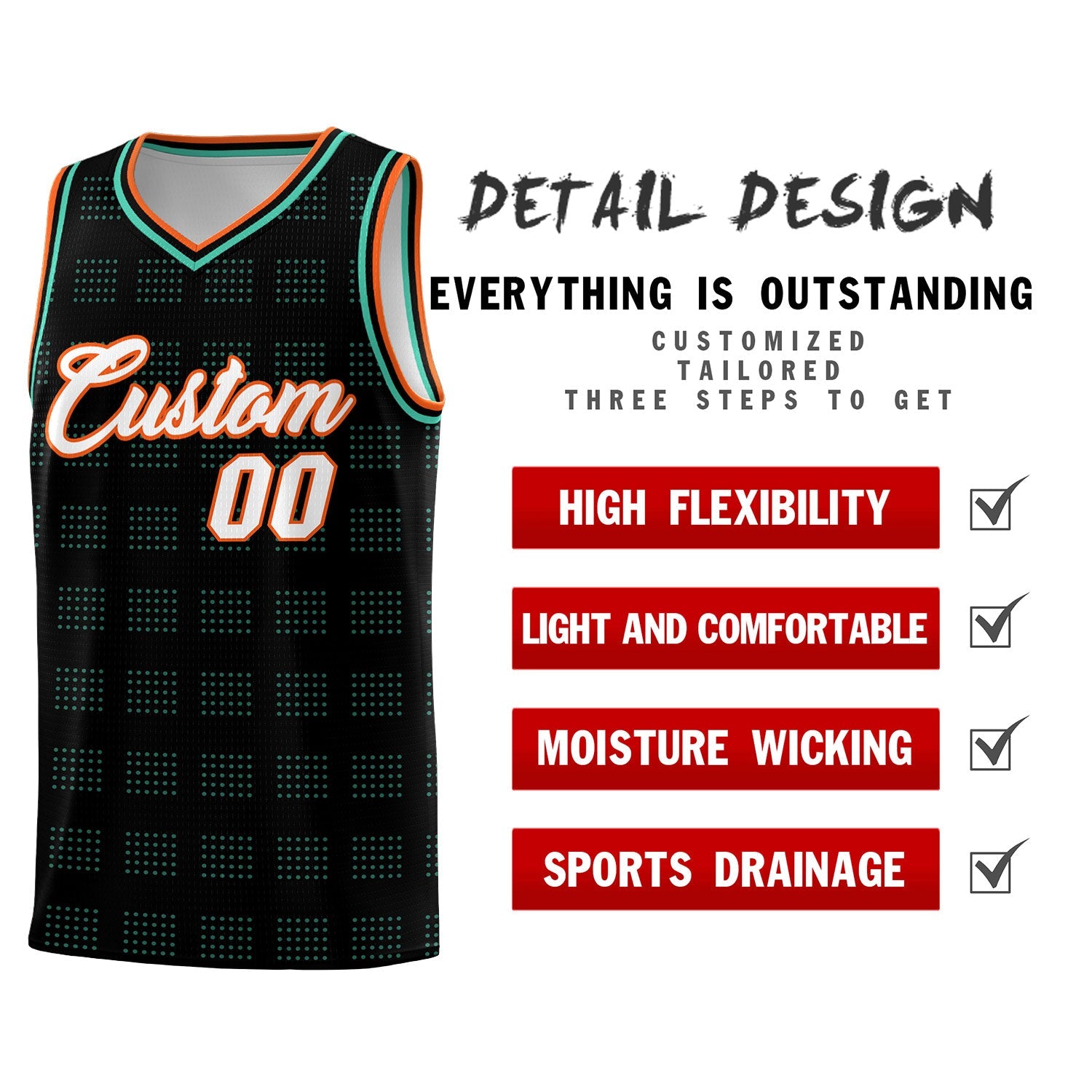 Custom Black Bright Green Trailblazer Dot Pattern Sports Uniform Basketball Jersey