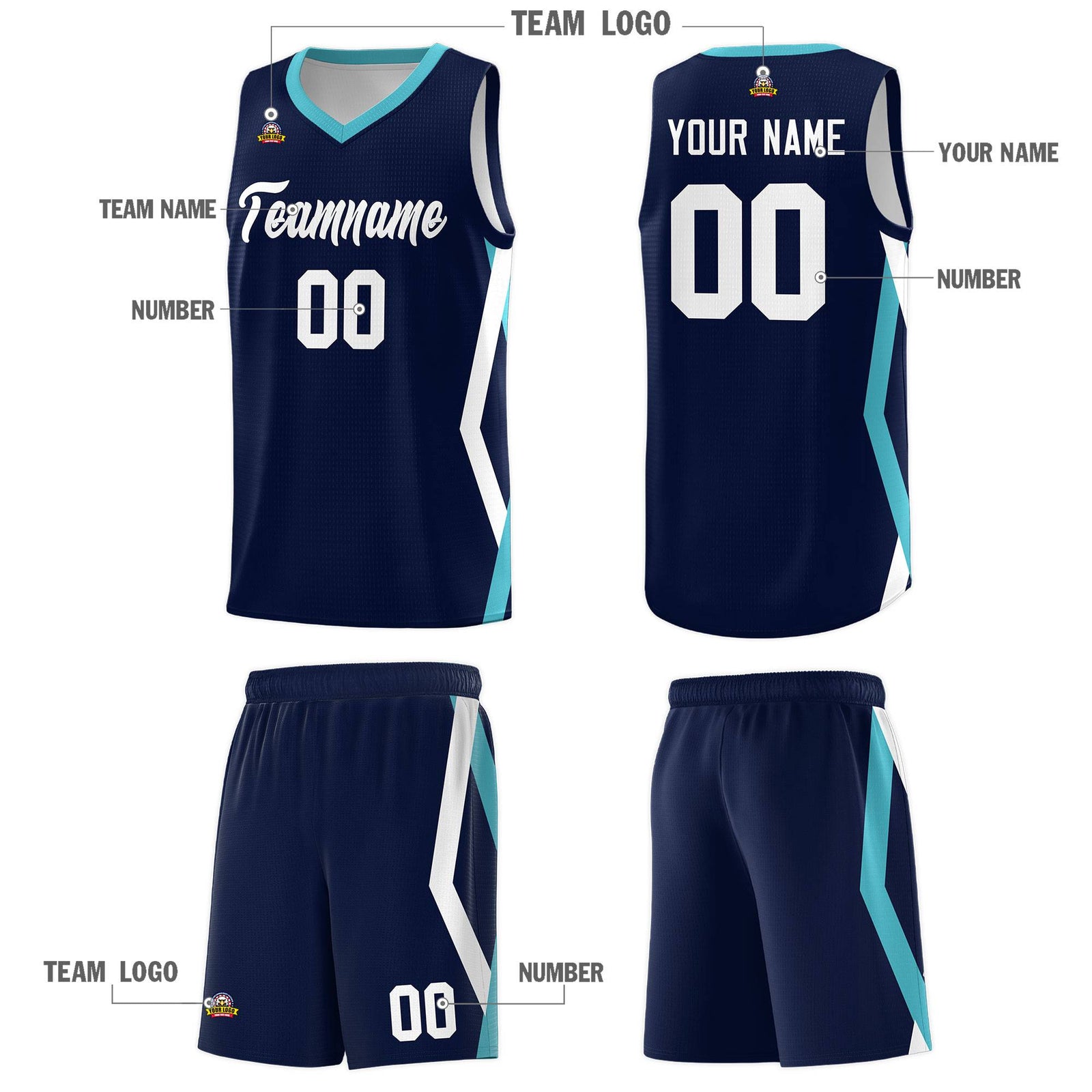 Custom Navy Side Rhombus Graffiti Pattern Sets Basketball Jersey