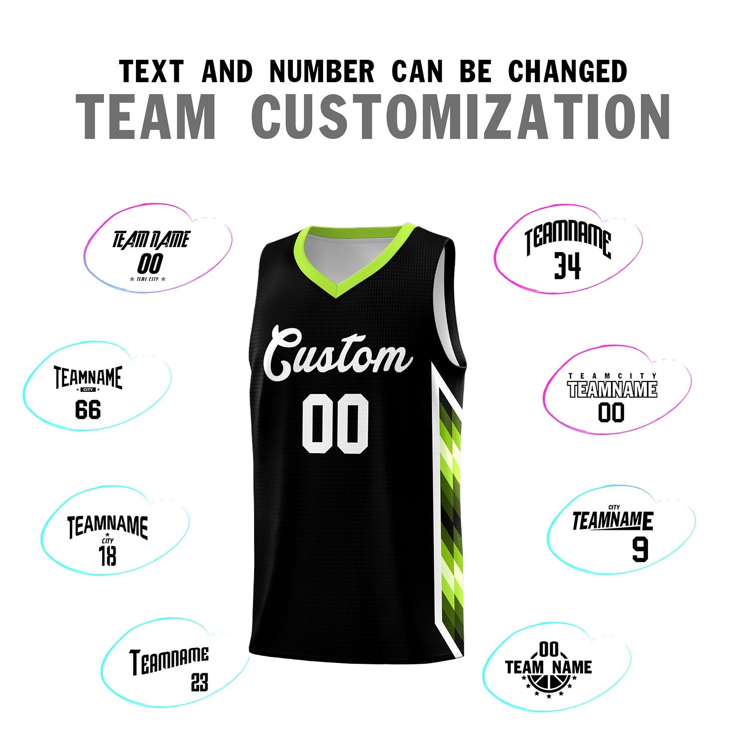Custom Black Mosaic Gradient Fashion Sports Uniform Basketball Jersey