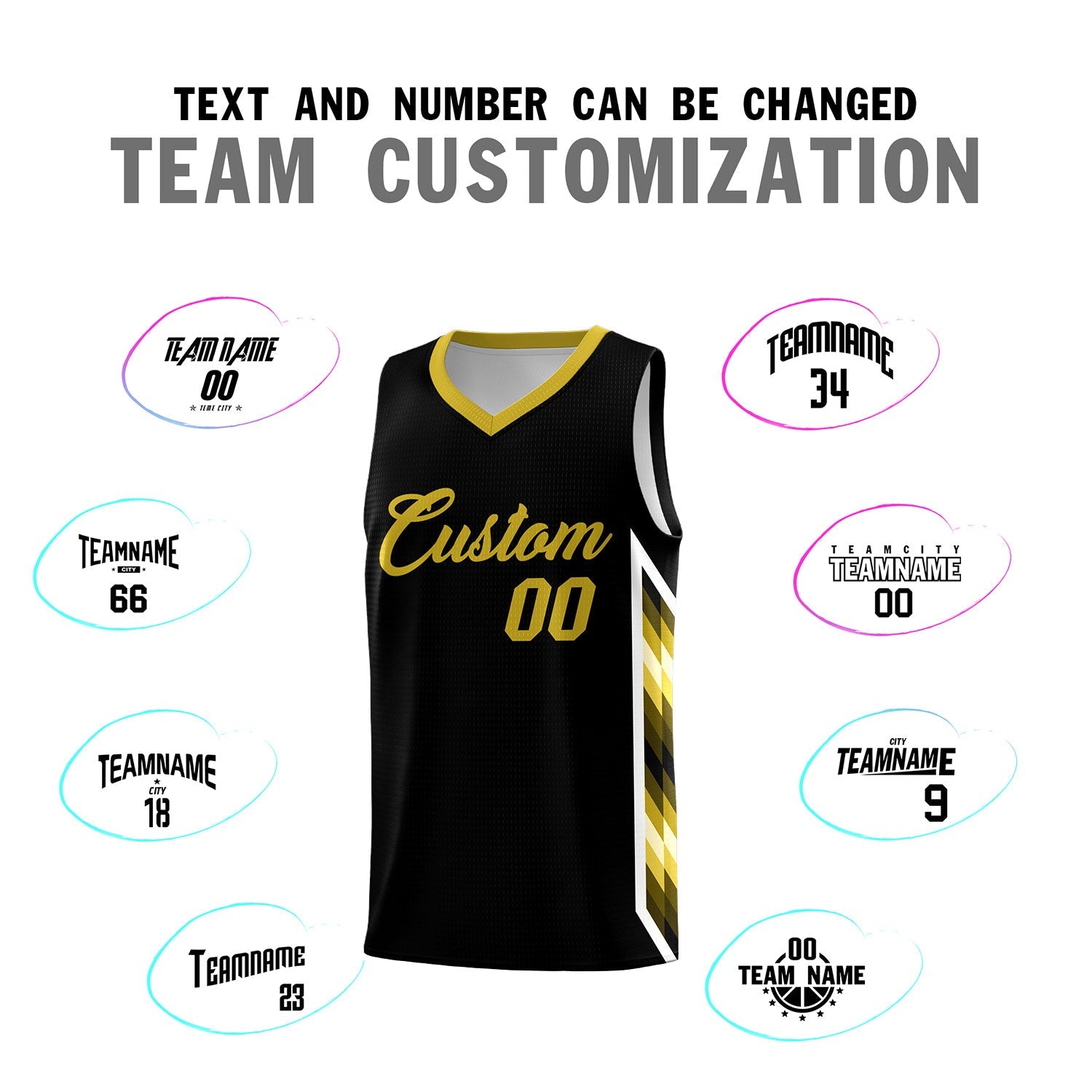 Custom Black Mosaic Gradient Fashion Sports Uniform Basketball Jersey