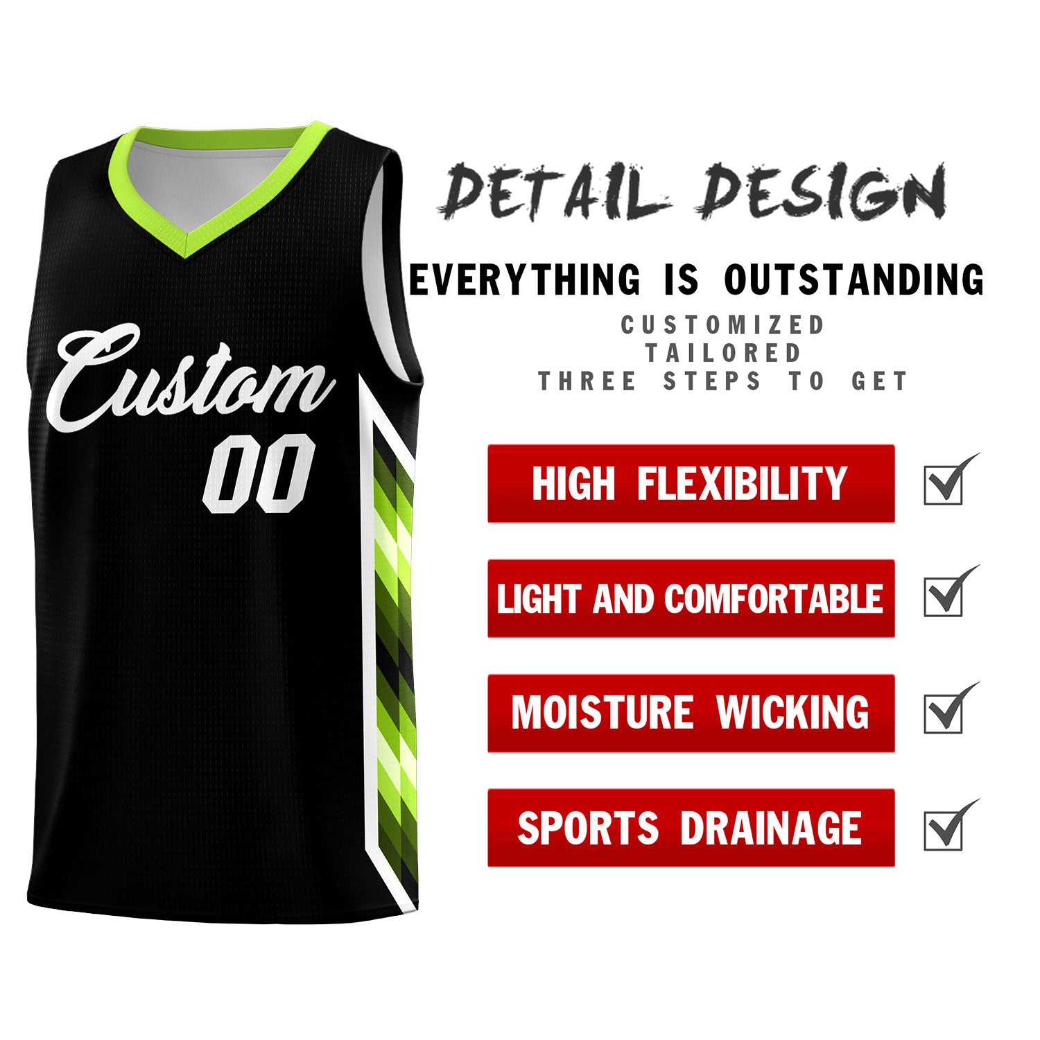 Custom Black Mosaic Gradient Fashion Sports Uniform Basketball Jersey