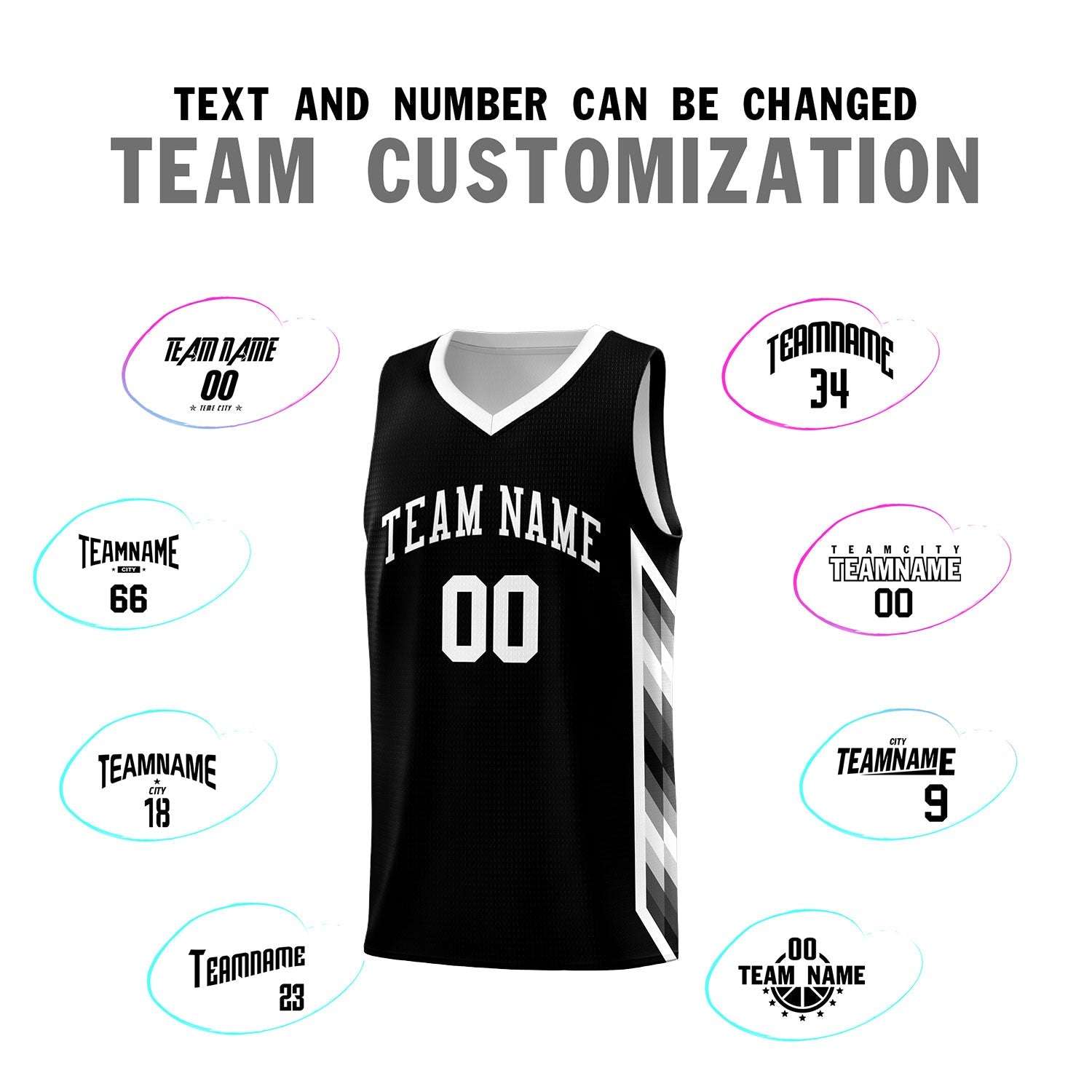 Custom White Mosaic Gradient Fashion Sports Uniform Basketball Jersey