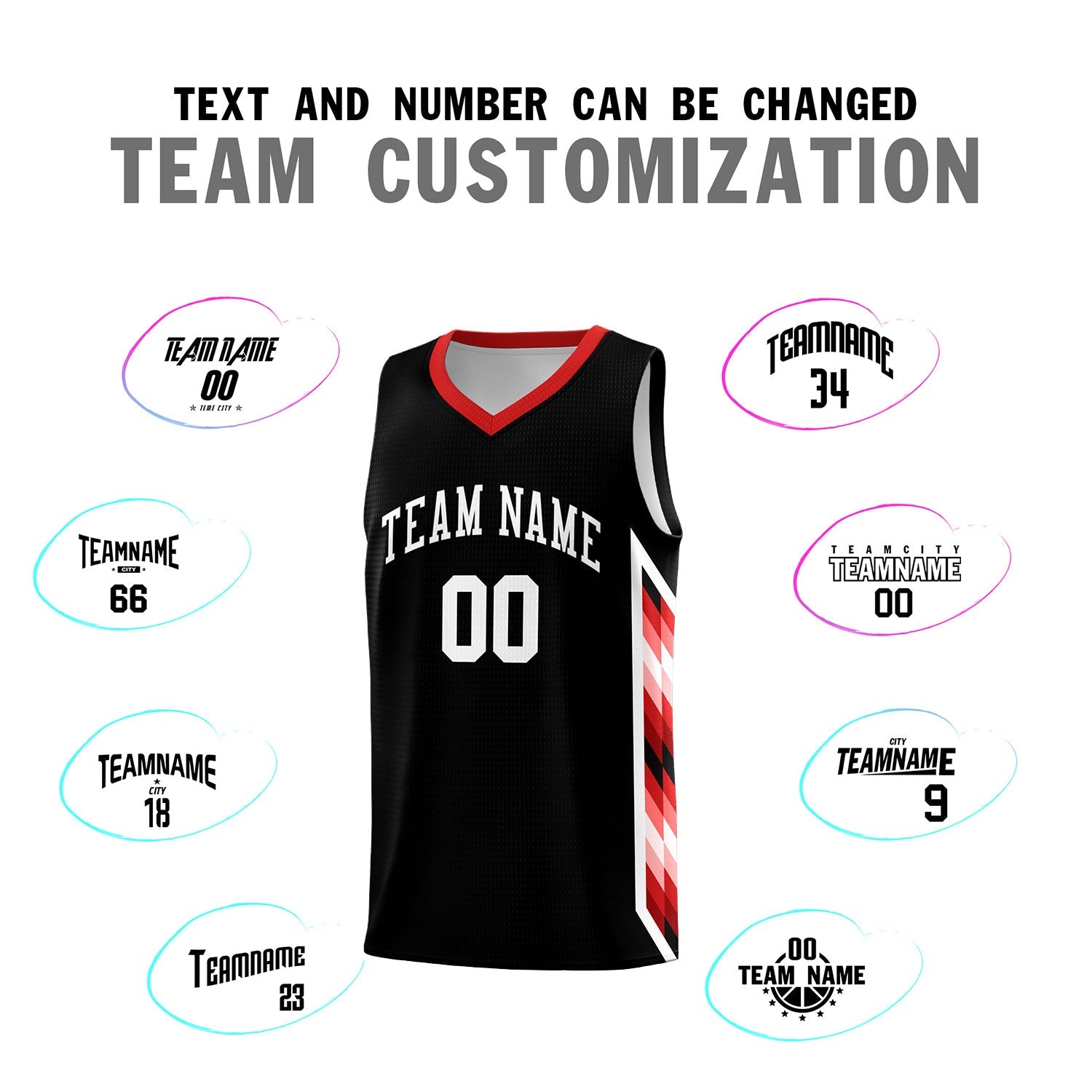 Custom Black Mosaic Gradient Fashion Sports Uniform Basketball Jersey