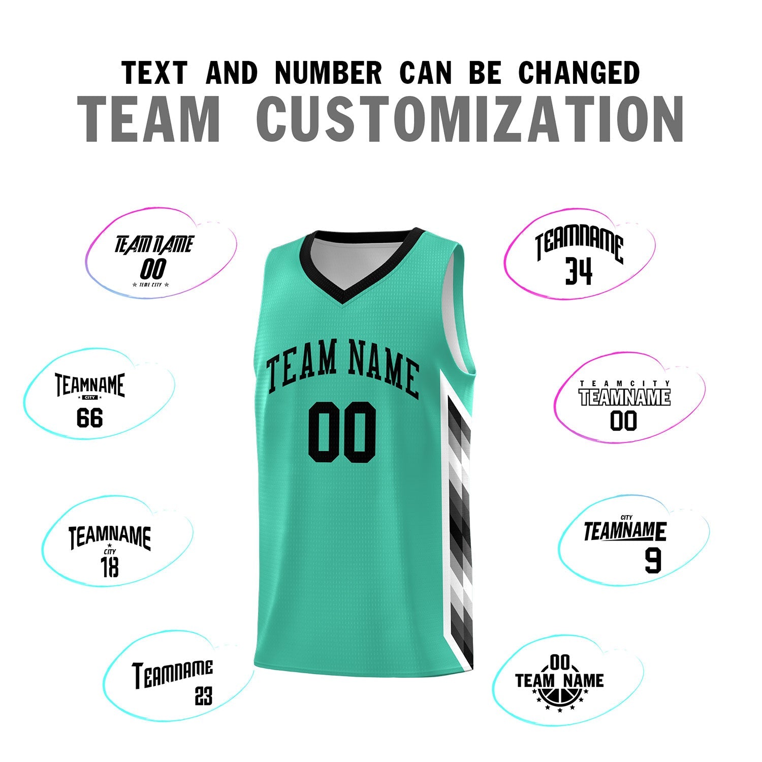 Custom Bright Green Mosaic Gradient Fashion Sports Uniform Basketball Jersey