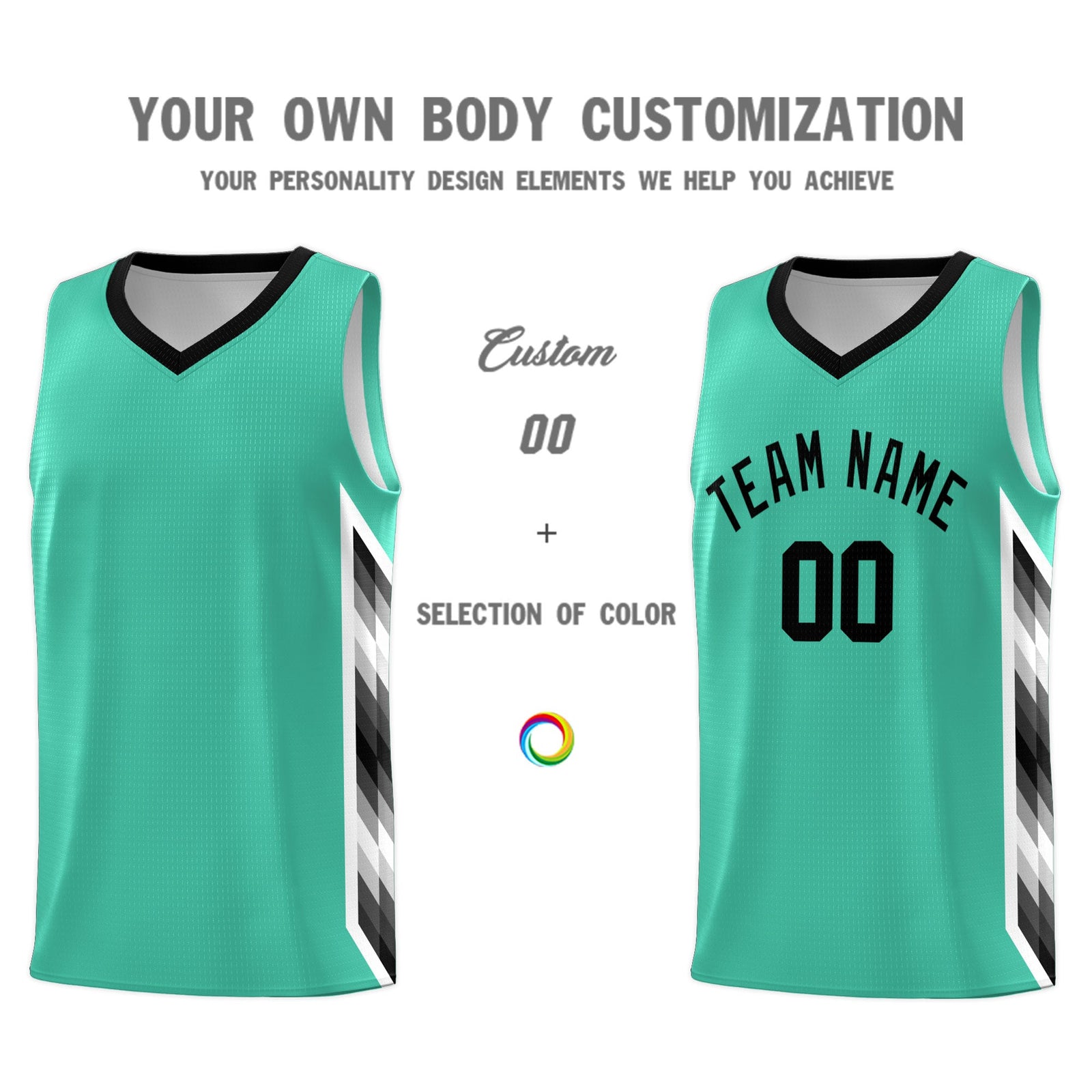 Custom Bright Green Mosaic Gradient Fashion Sports Uniform Basketball Jersey