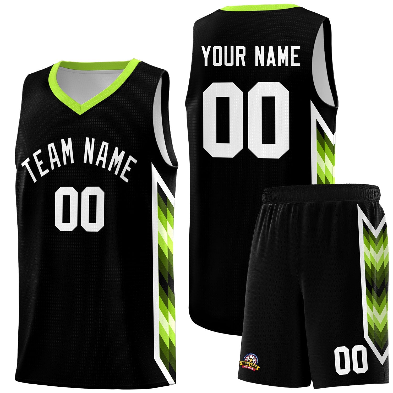 Custom Black Mosaic Gradient Fashion Sports Uniform Basketball Jersey