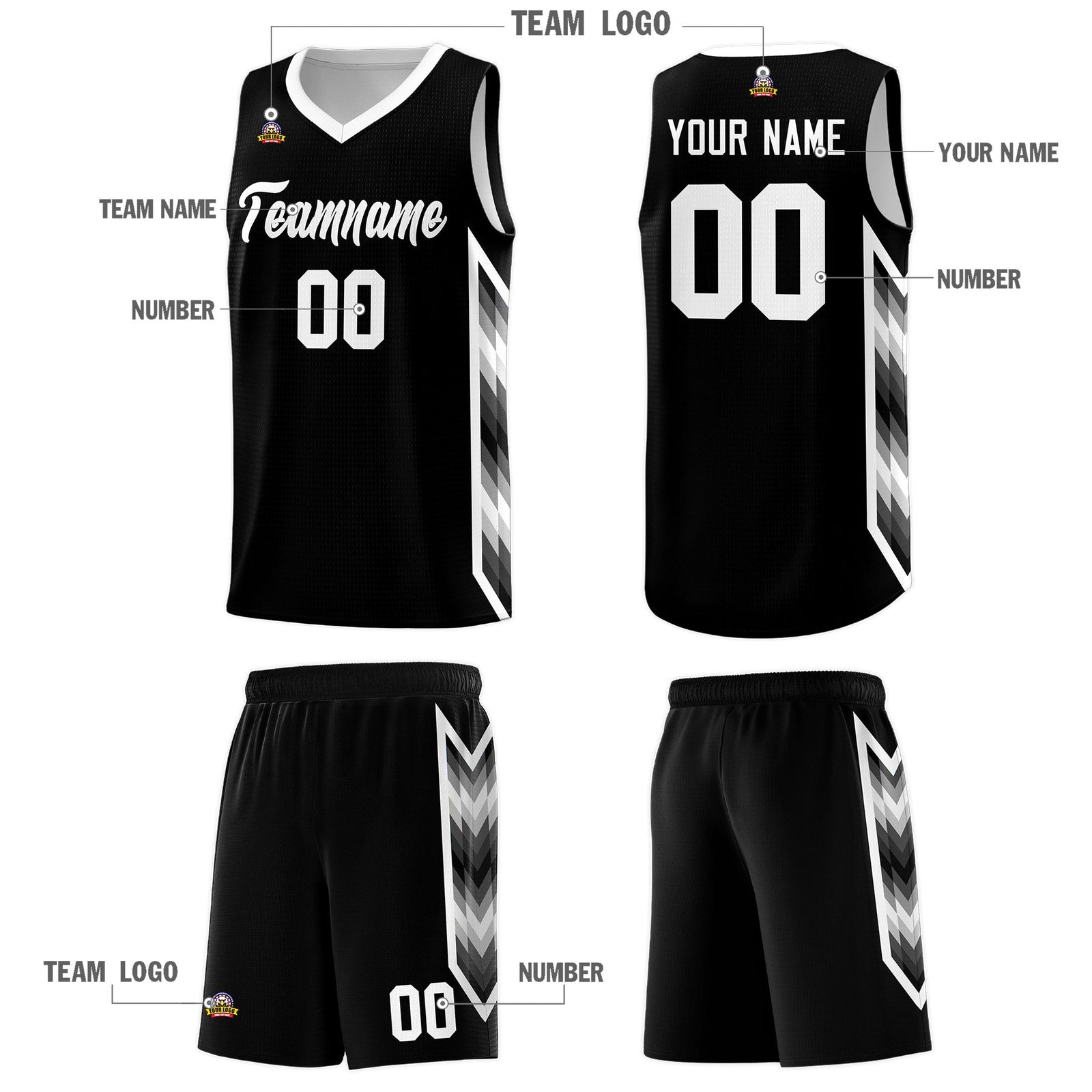 Custom White Mosaic Gradient Fashion Sports Uniform Basketball Jersey