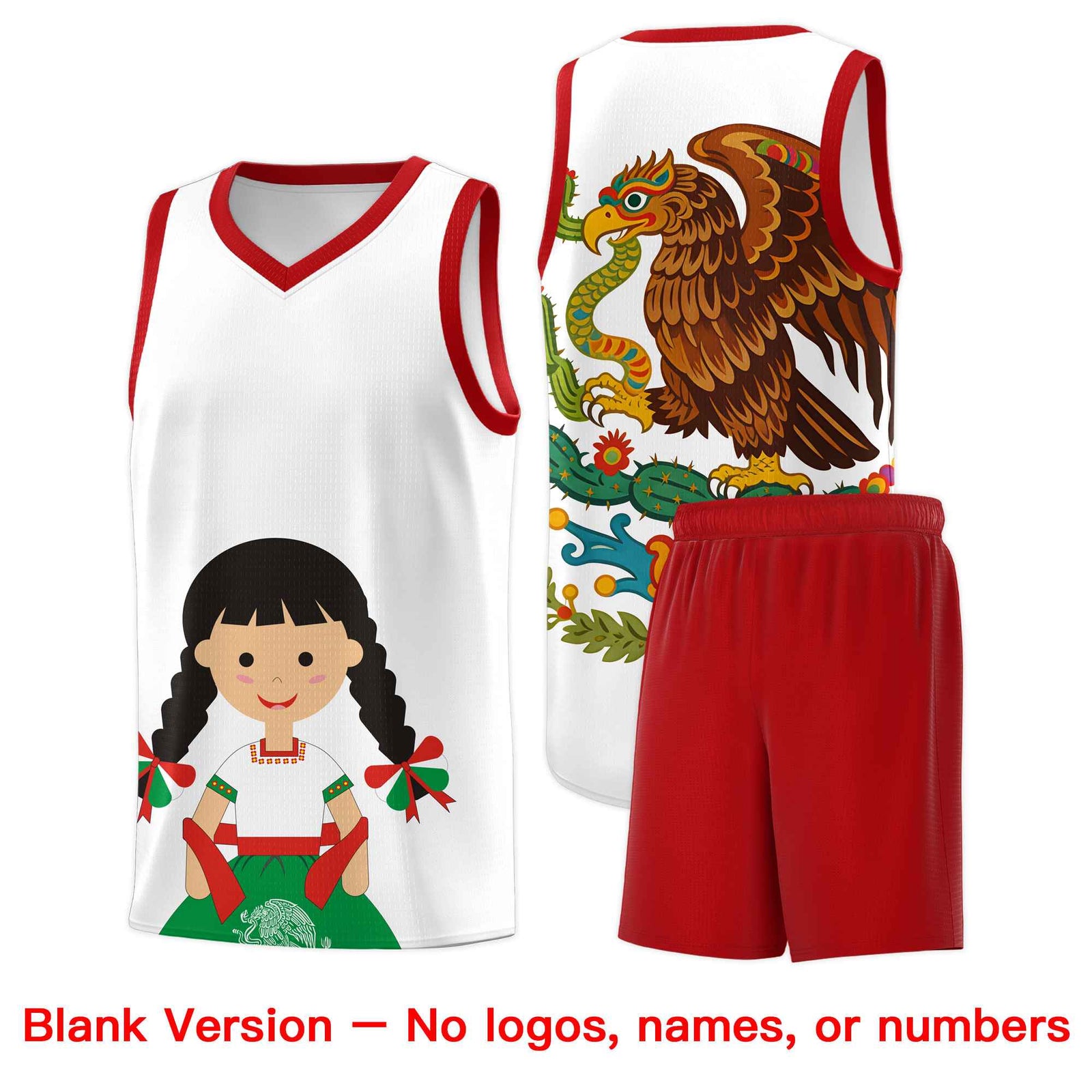 Custom White Orange Mexican Colors Graffiti Patterns Lightweight Uniform Basketball Jersey