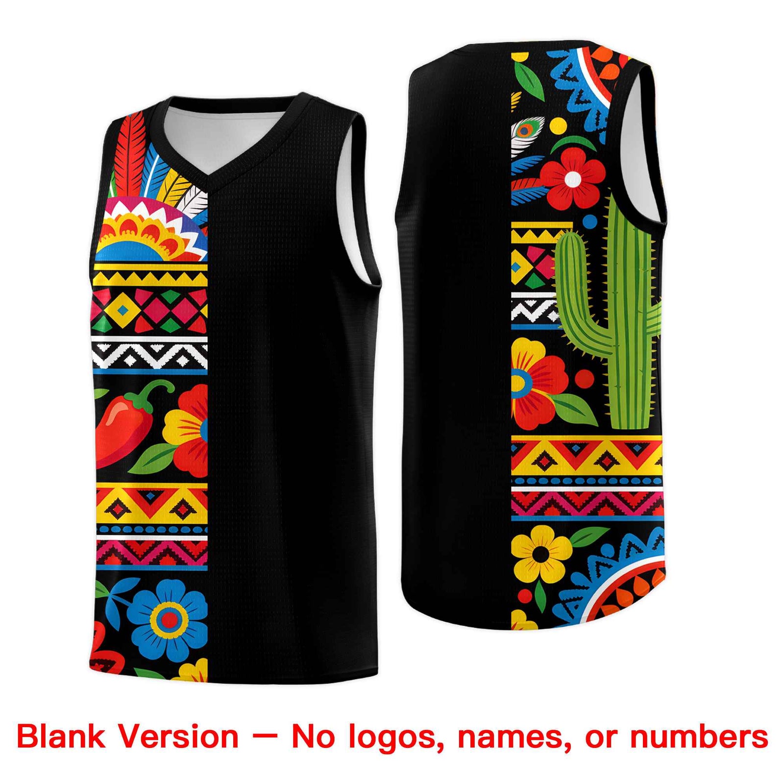 Custom White Orange Mexican Colors Graffiti Patterns Lightweight Uniform Basketball Jersey