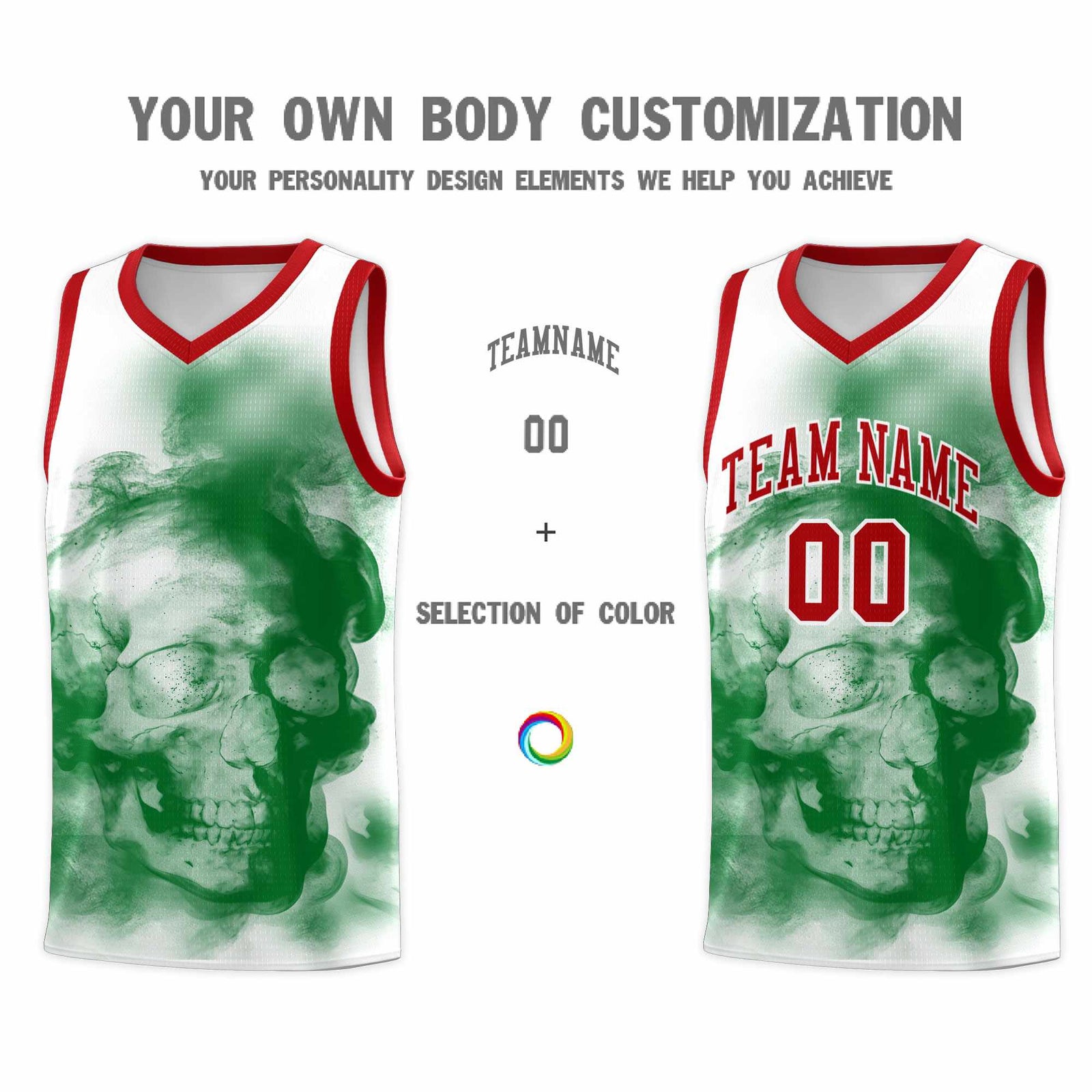 Custom White Red Kelly GreenMexican Colors Graffiti Patterns Wrinkle-Resistant Uniform Basketball Jersey