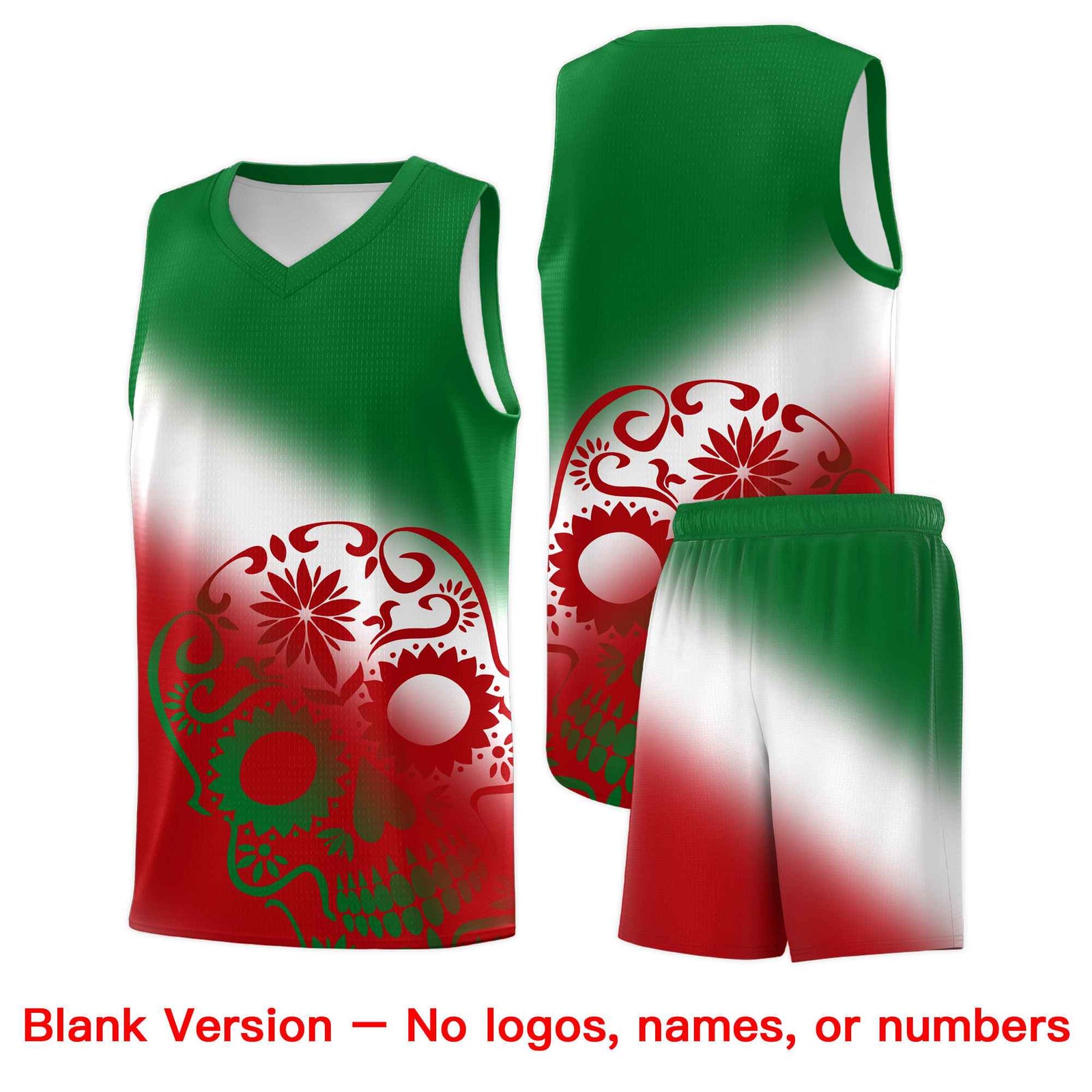 Custom White Orange Mexican Colors Graffiti Patterns Lightweight Uniform Basketball Jersey