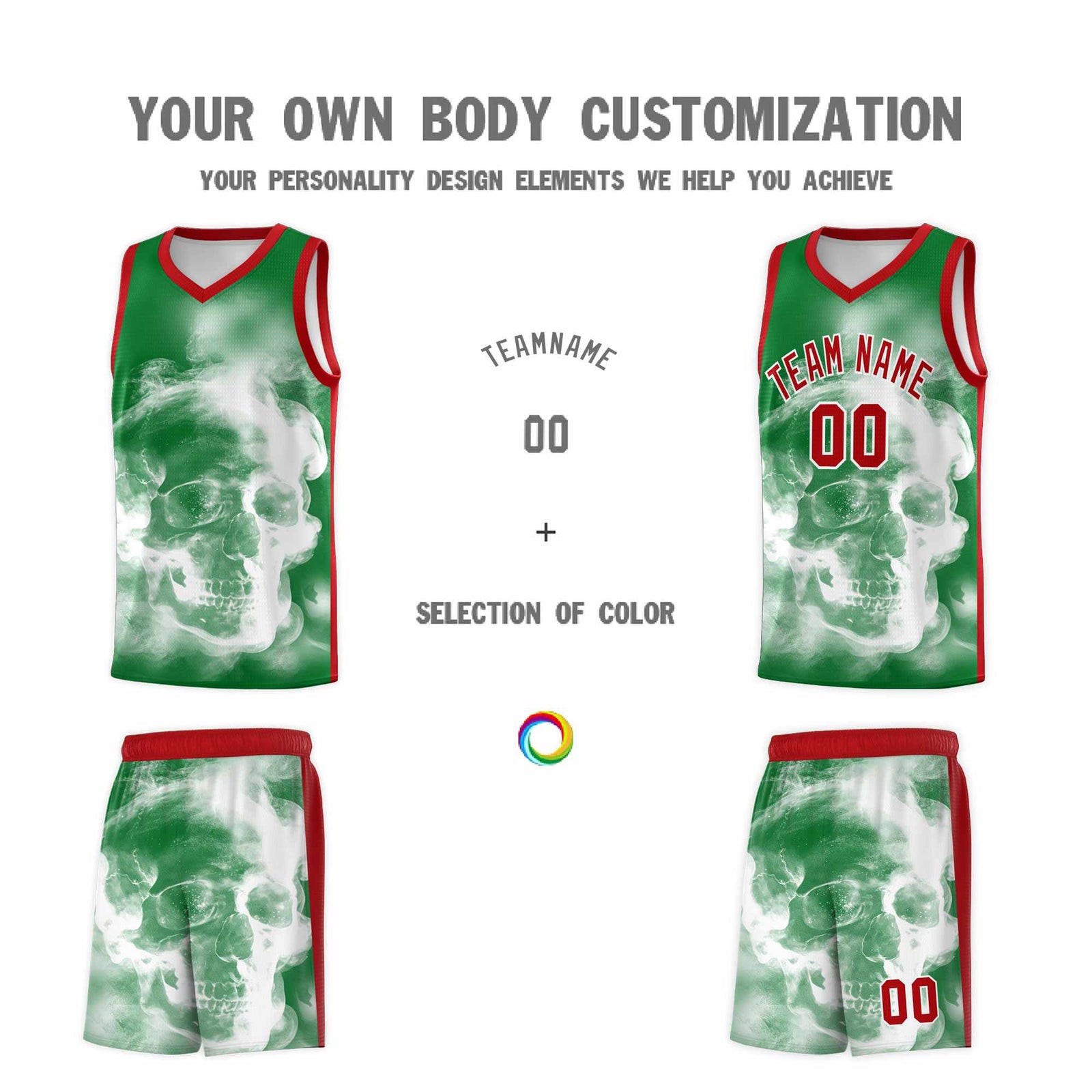 Custom White Red Kelly GreenMexican Colors Graffiti Patterns Drapable Uniform Basketball Jersey