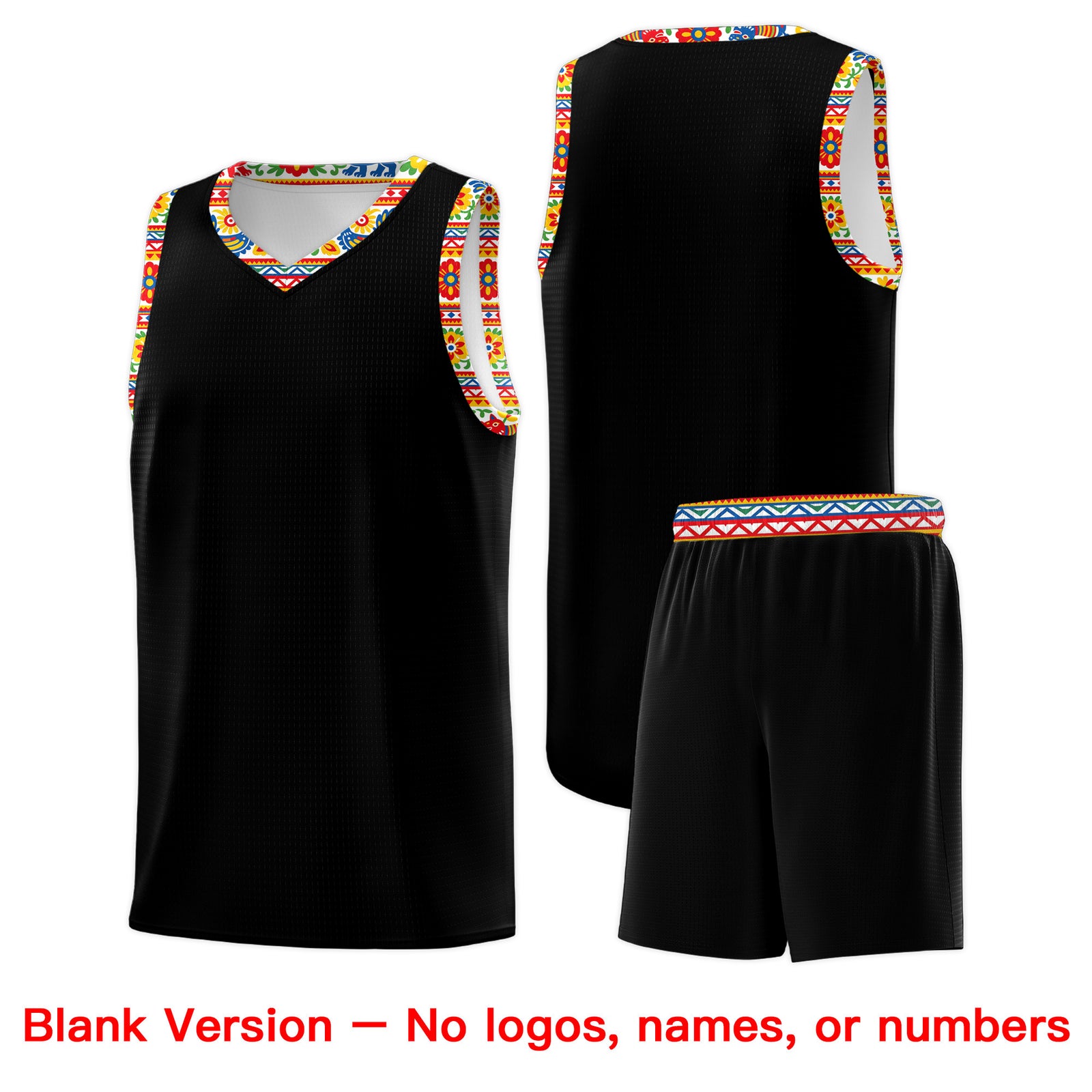 Custom White Orange Mexican Colors Graffiti Patterns Lightweight Uniform Basketball Jersey