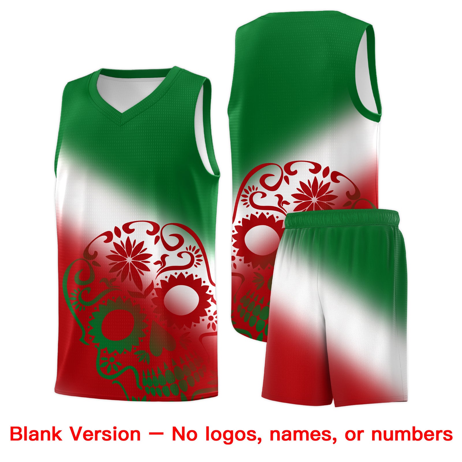 Custom White Orange Mexican Colors Graffiti Patterns Lightweight Uniform Basketball Jersey