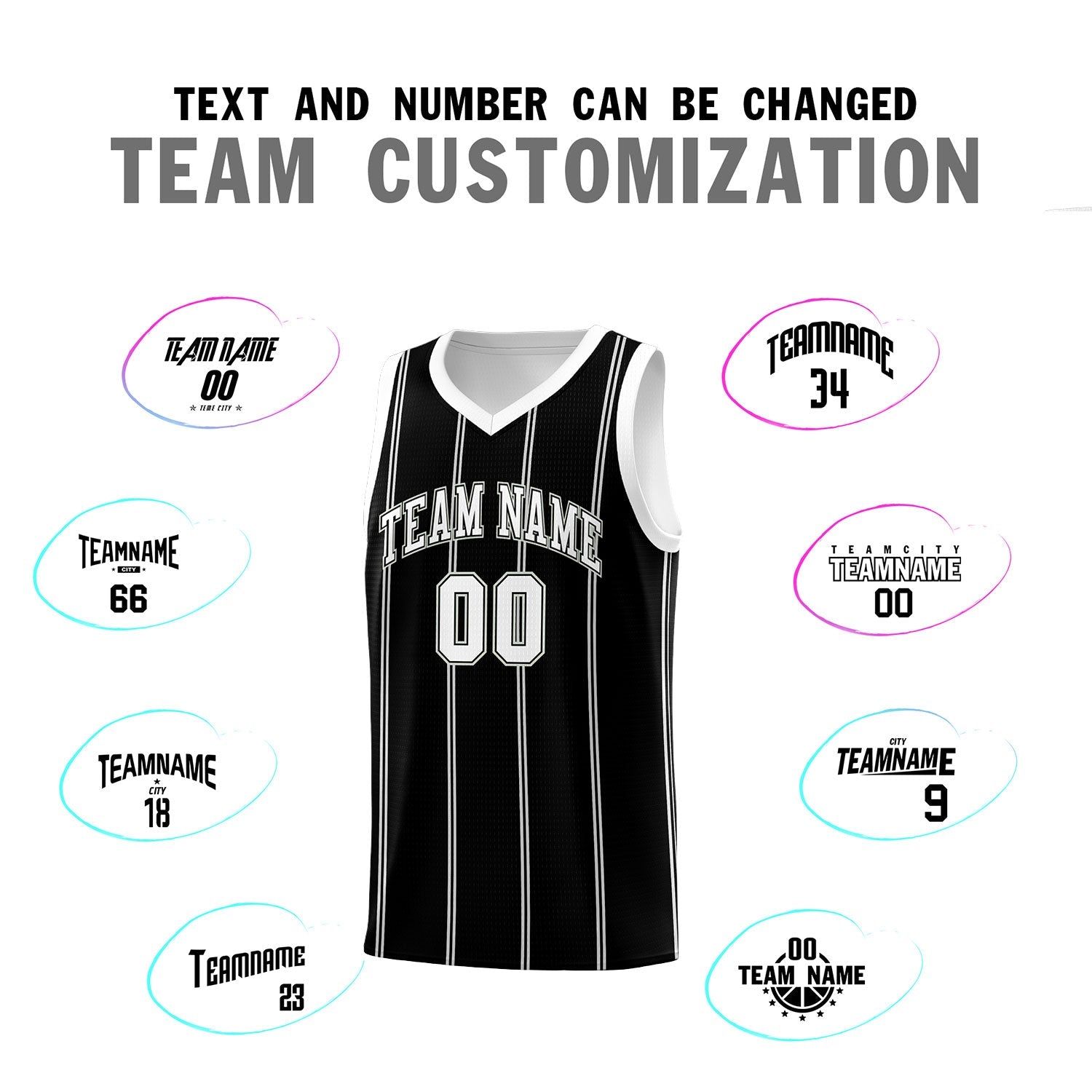 Custom Black White Gray Vertical Stripes Single Sided Sets Basketball Jersey | For Men,Stitched,Perfect for Training,Add Name and Numbern | KXKSHOP