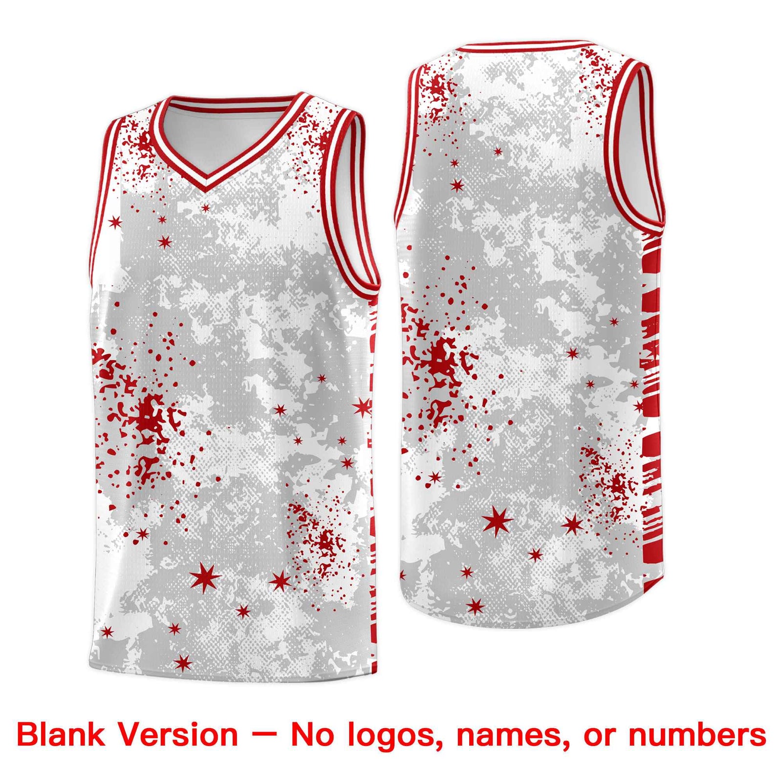 Custom White Red Vice Burst Galactic Graffiti Breathable Basketball Jersey