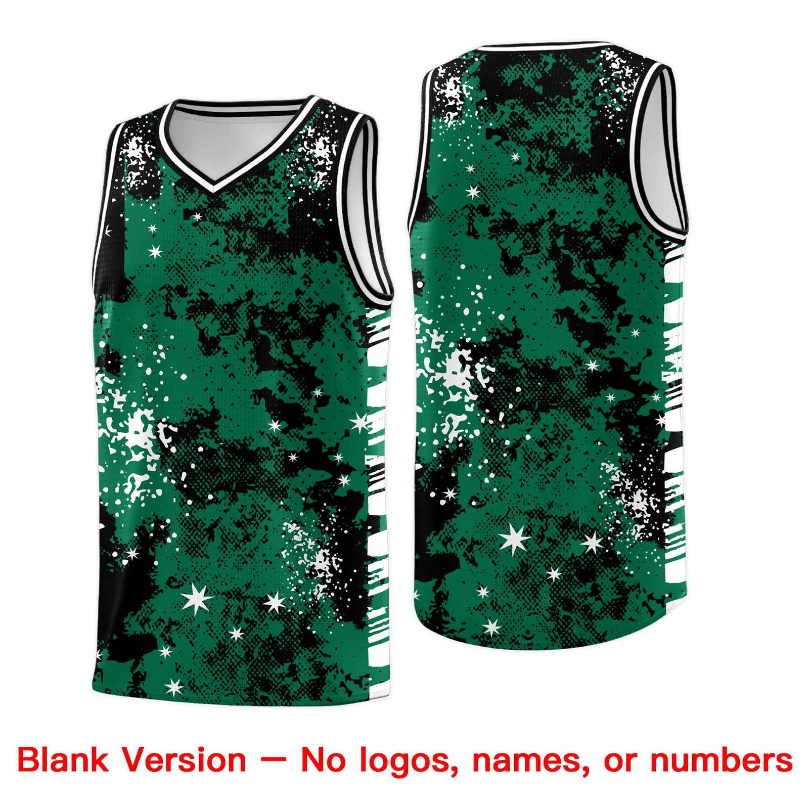 Custom Kelly Green Black Vice Burst Galactic Graffiti Wrinkle-Resistant Basketball Jersey