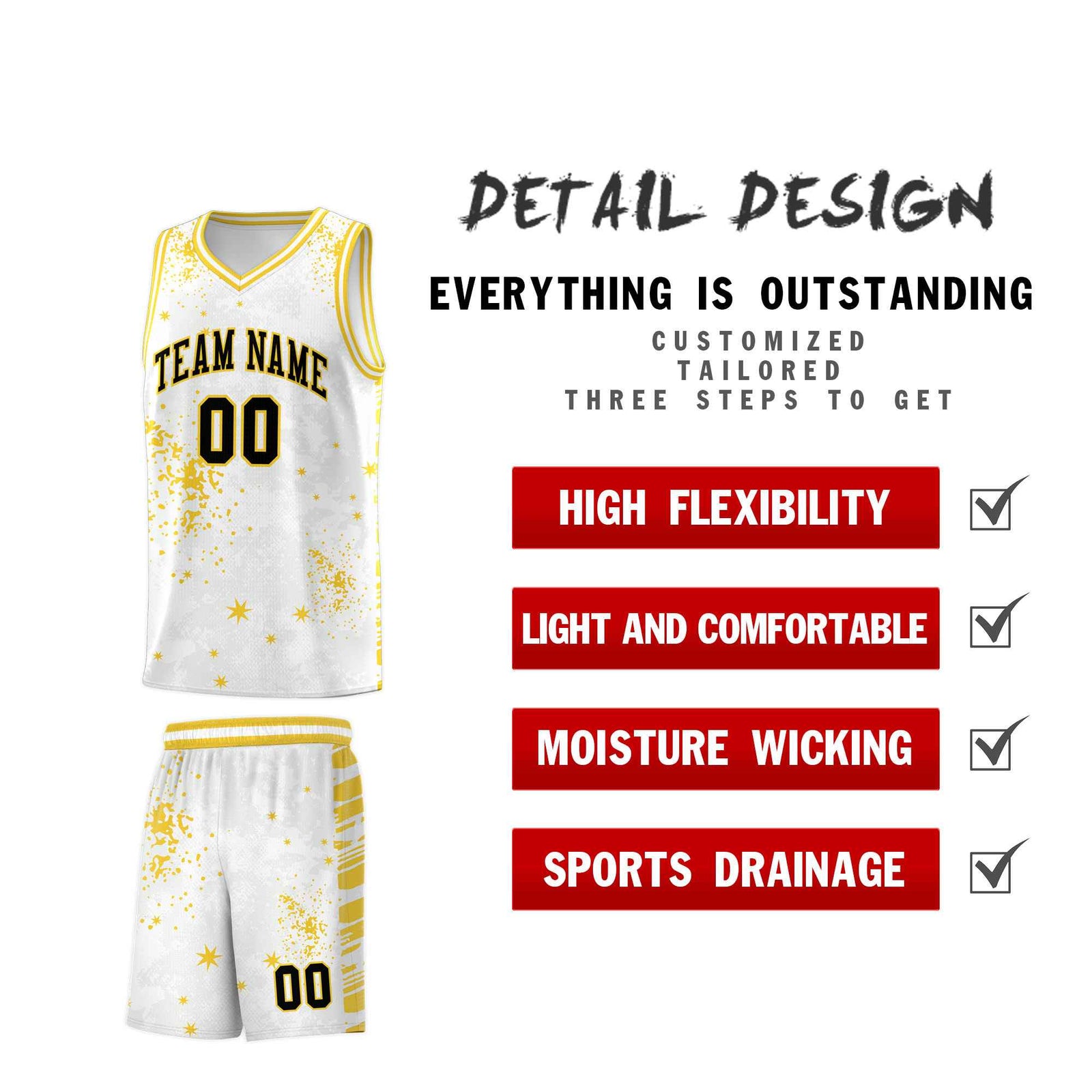 Custom White Gold Vice Burst Galactic Graffiti Moisture-Wicking Basketball Jersey
