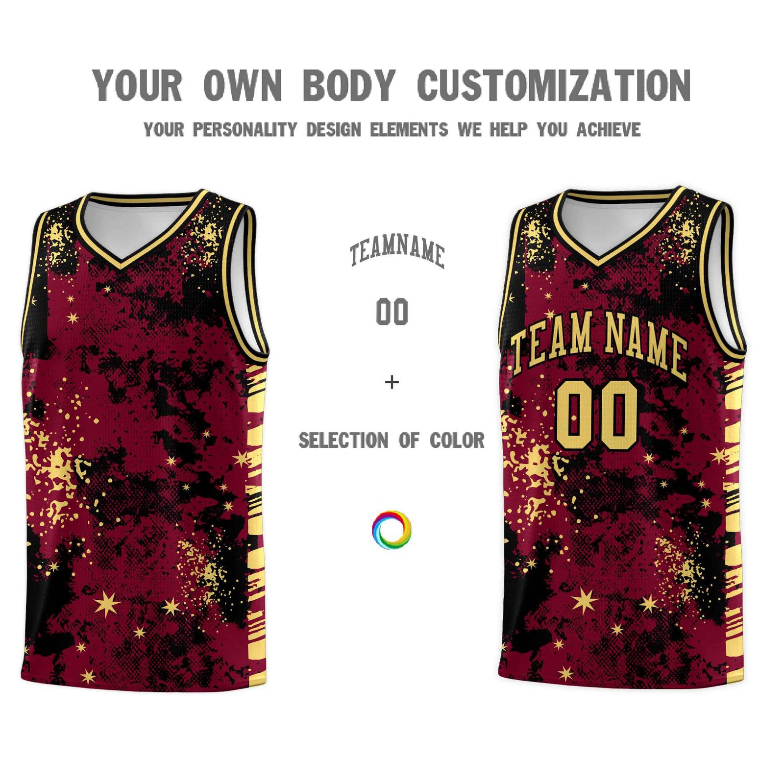 Custom Crimson Black Vice Burst Galactic Graffiti Lightweight Basketball Jersey