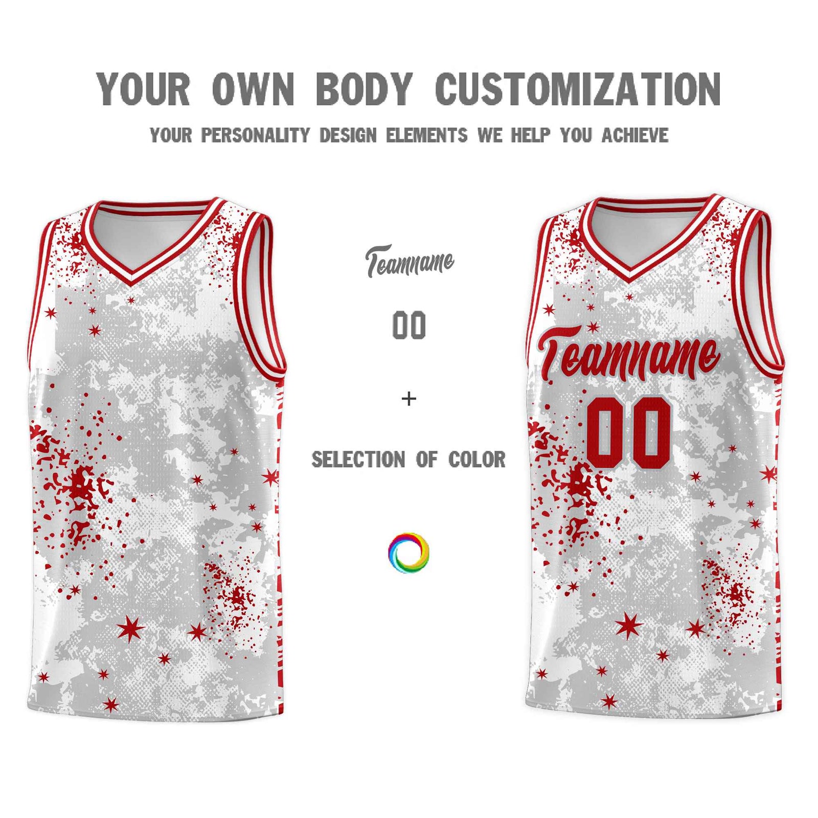 Custom White Red Vice Burst Galactic Graffiti Breathable Basketball Jersey