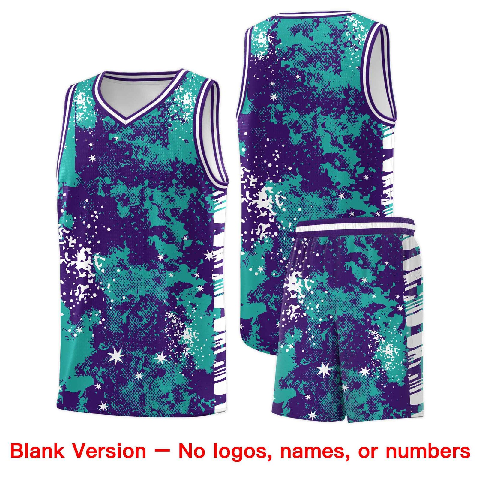 Custom Aqua Black Vice Burst Galactic Graffiti Drapable Basketball Jersey