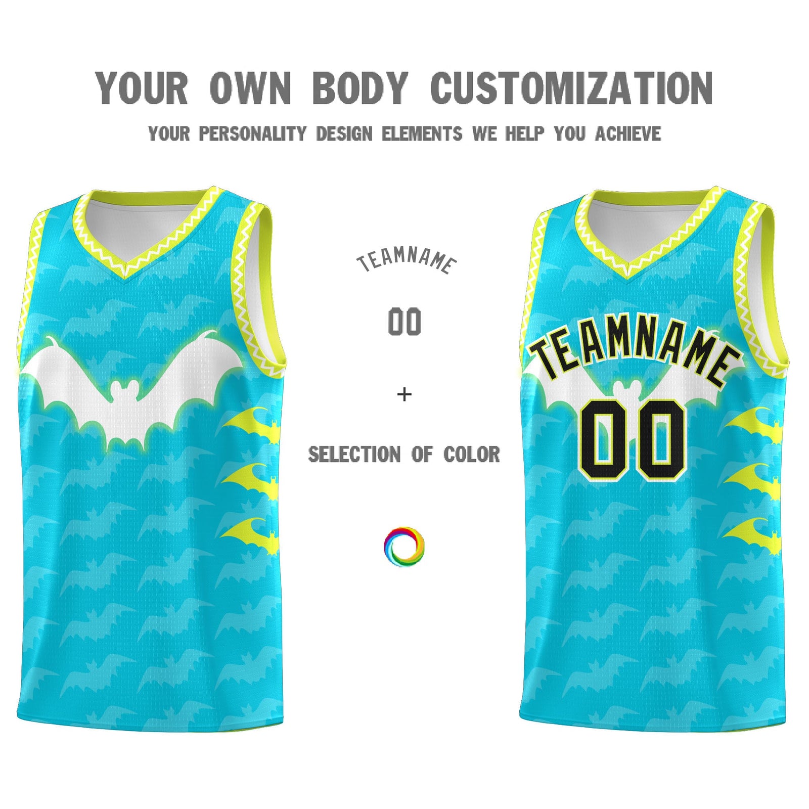 Custom Sky Blue White Bat Pattern Halloween Basketball Jersey | For Men,For Kid,For Youth,Sublimation Printed,Perfect for Training,Perfect for Parties,Add Name and Numbern | KXKSHOP