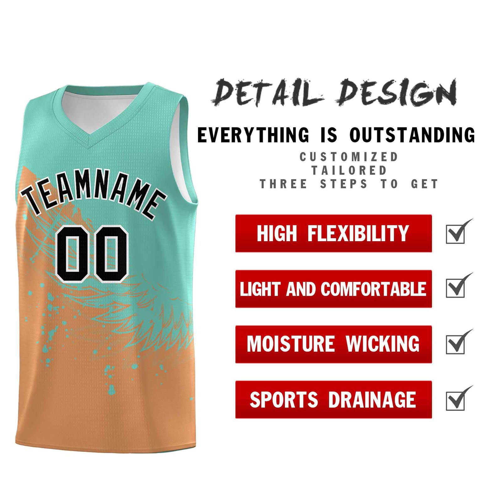 Custom Buckskin Brown Bright Green Wing Pattern Sports Uniform Basketball Jersey