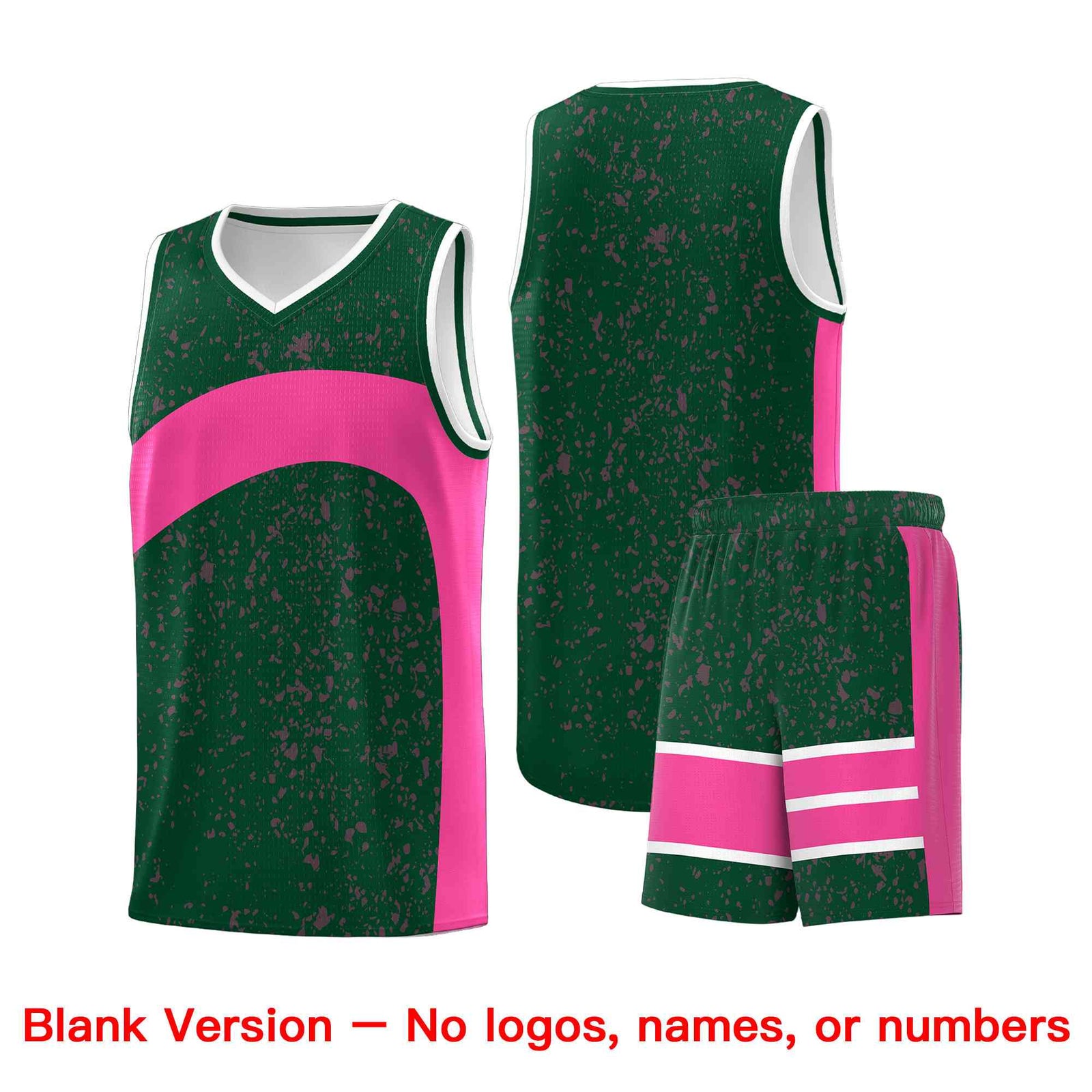 Custom Green Pink Dot Graffiti Pattern Irregular Team Names Sports Uniform Basketball Jersey| KXKSHOP