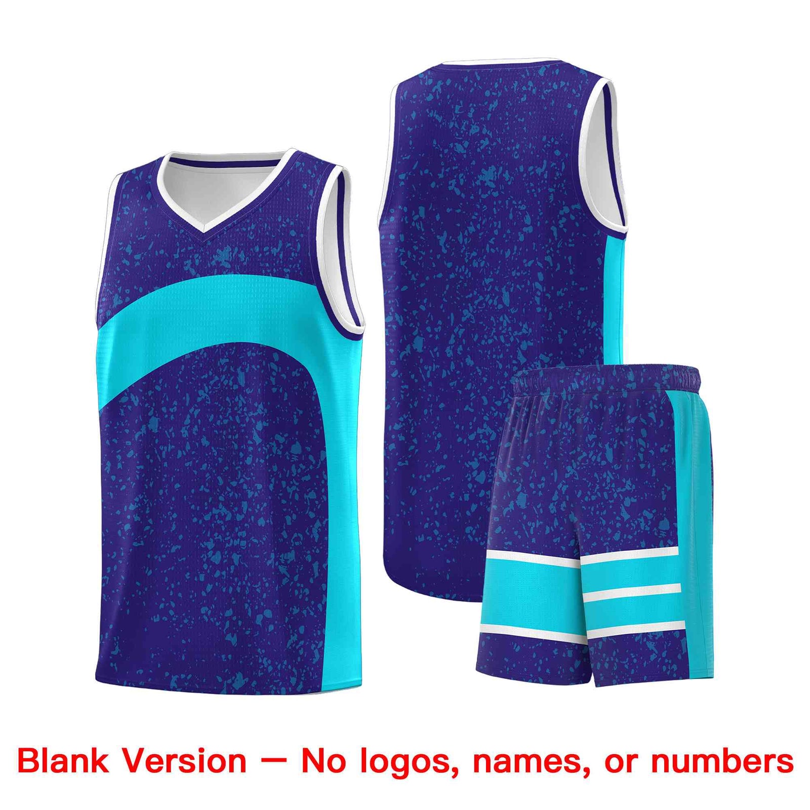 Custom Royal Sky Blue Dot Graffiti Pattern Irregular Team Names Sports Uniform Basketball Jersey| KXKSHOP