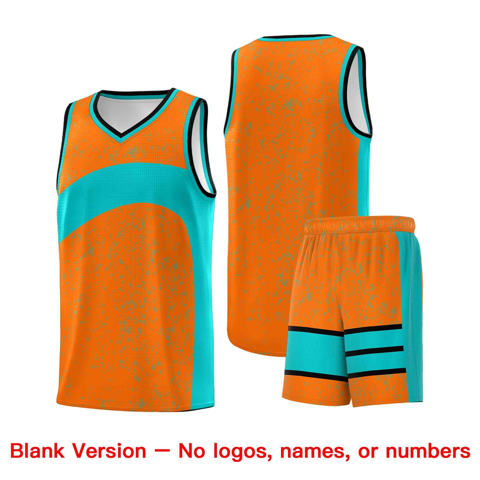 Custom Orange Aqua Dot Graffiti Pattern Irregular Team Names Sports Uniform Basketball Jersey