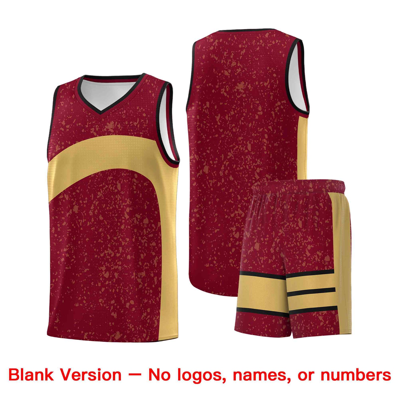Custom Crimson Old Gold Dot Graffiti Pattern Irregular Team Names Sports Uniform Basketball Jersey| KXKSHOP