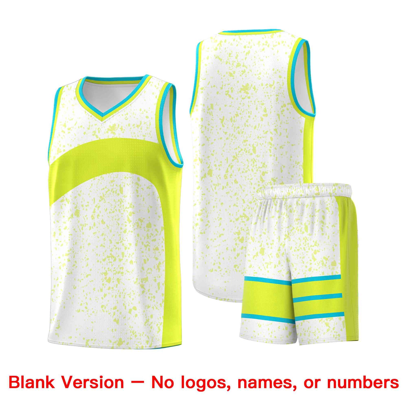 Custom White Fluorescent Green Dot Graffiti Pattern Irregular Team Names Sports Uniform Basketball Jersey| KXKSHOP